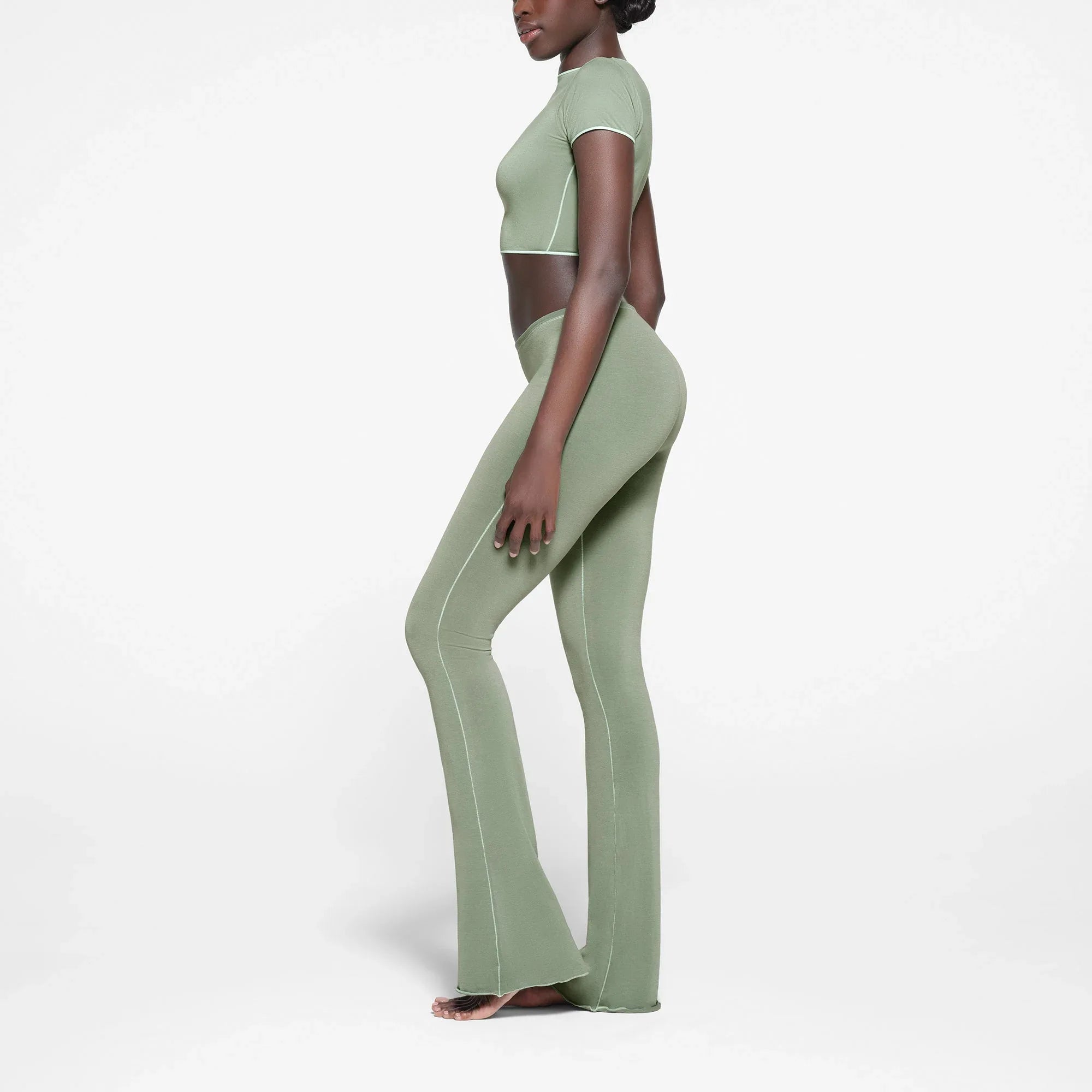 SKIMS SEAMLESS MODAL CROPPED T-SHIRT | MINERAL - TİŞÖRT - My Suti