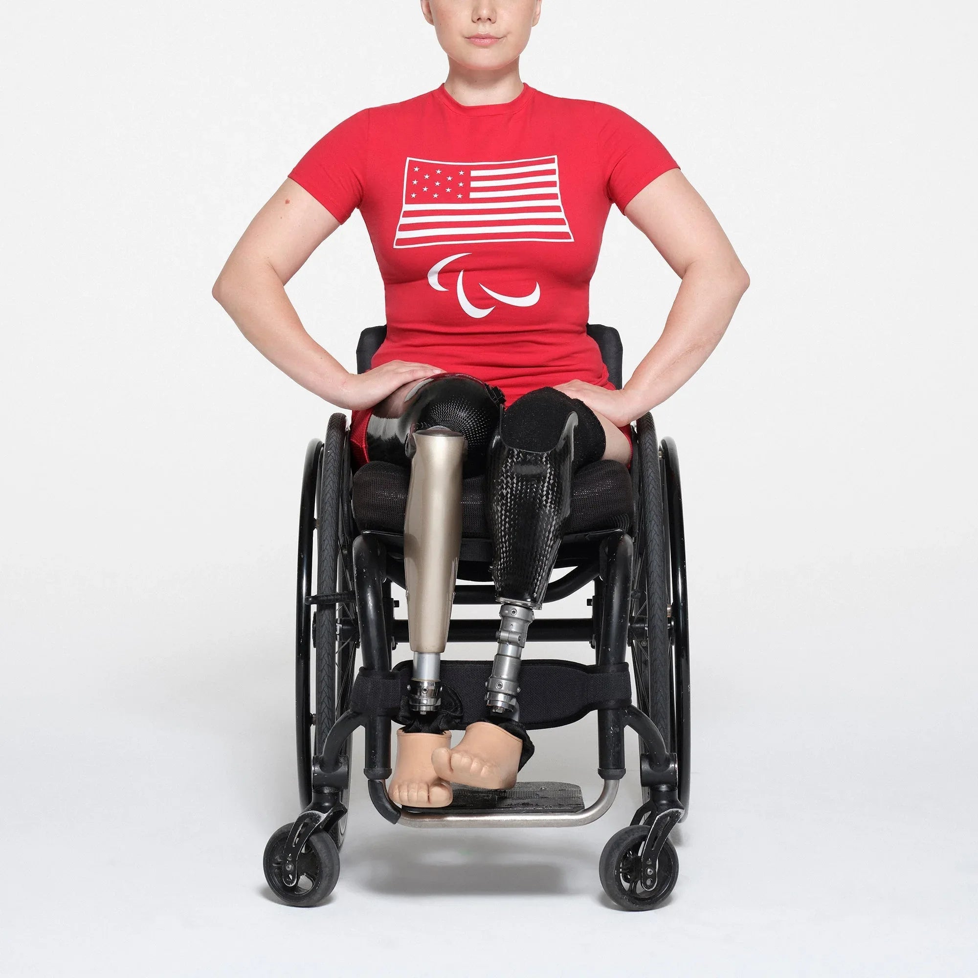 SKIMS FOR TEAM USA COTTON JERSEY PARALYMPIC T-SHIRT | RED - TİŞÖRT - My Suti