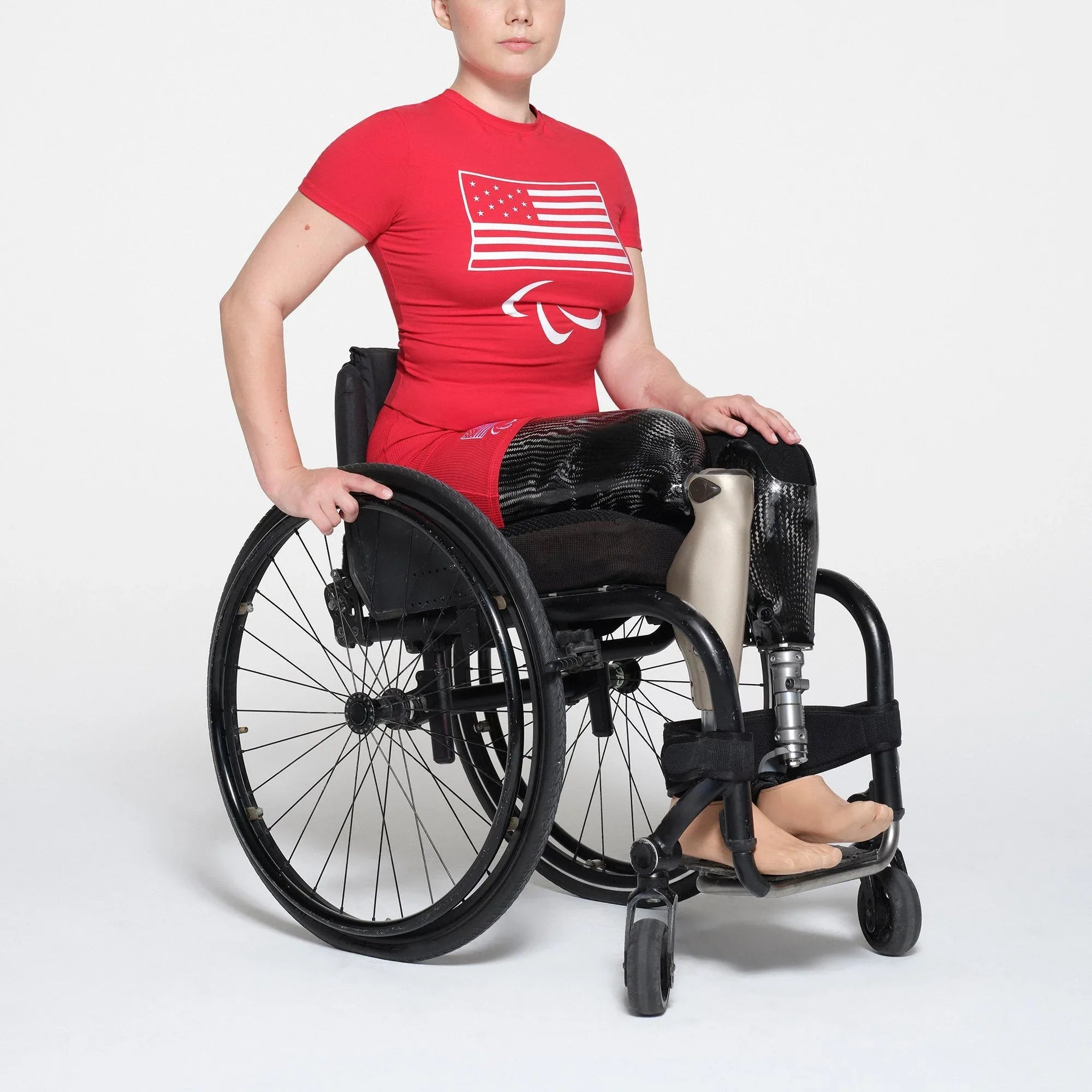 SKIMS FOR TEAM USA COTTON JERSEY PARALYMPIC T-SHIRT | RED - TİŞÖRT - My Suti