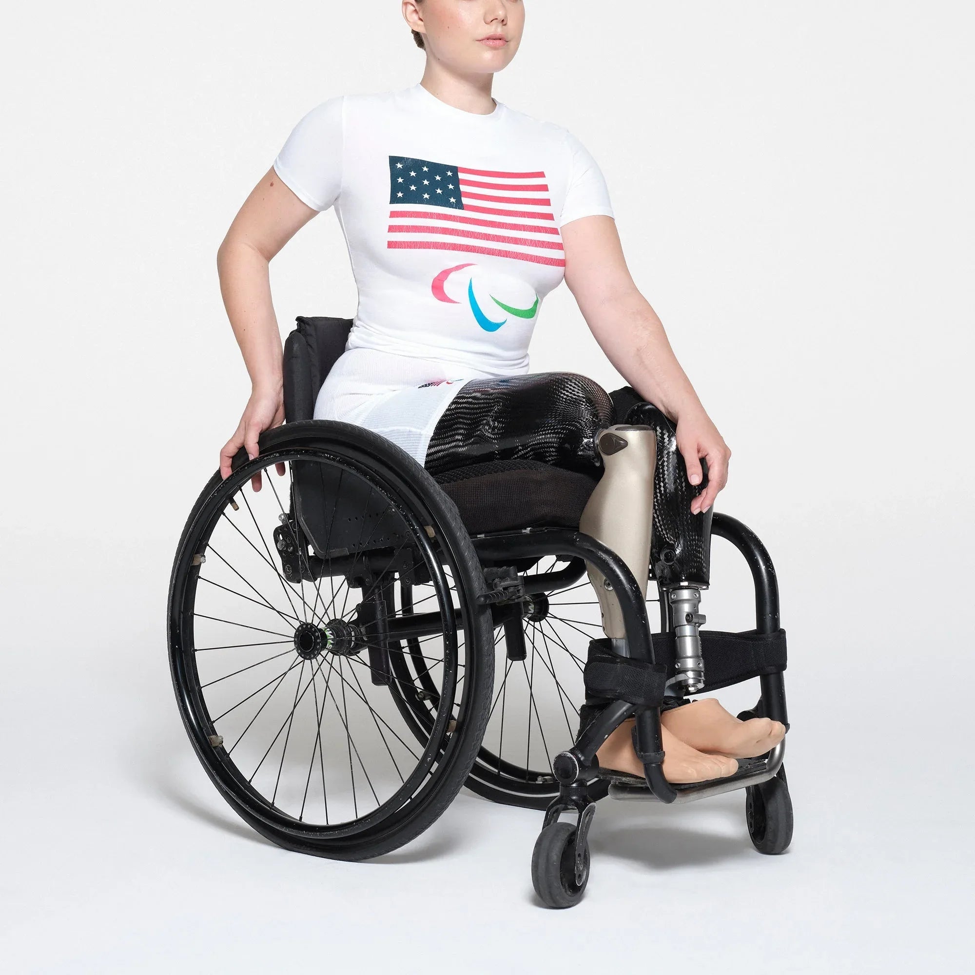 SKIMS FOR TEAM USA COTTON JERSEY PARALYMPIC T-SHIRT | WHITE - TİŞÖRT - My Suti