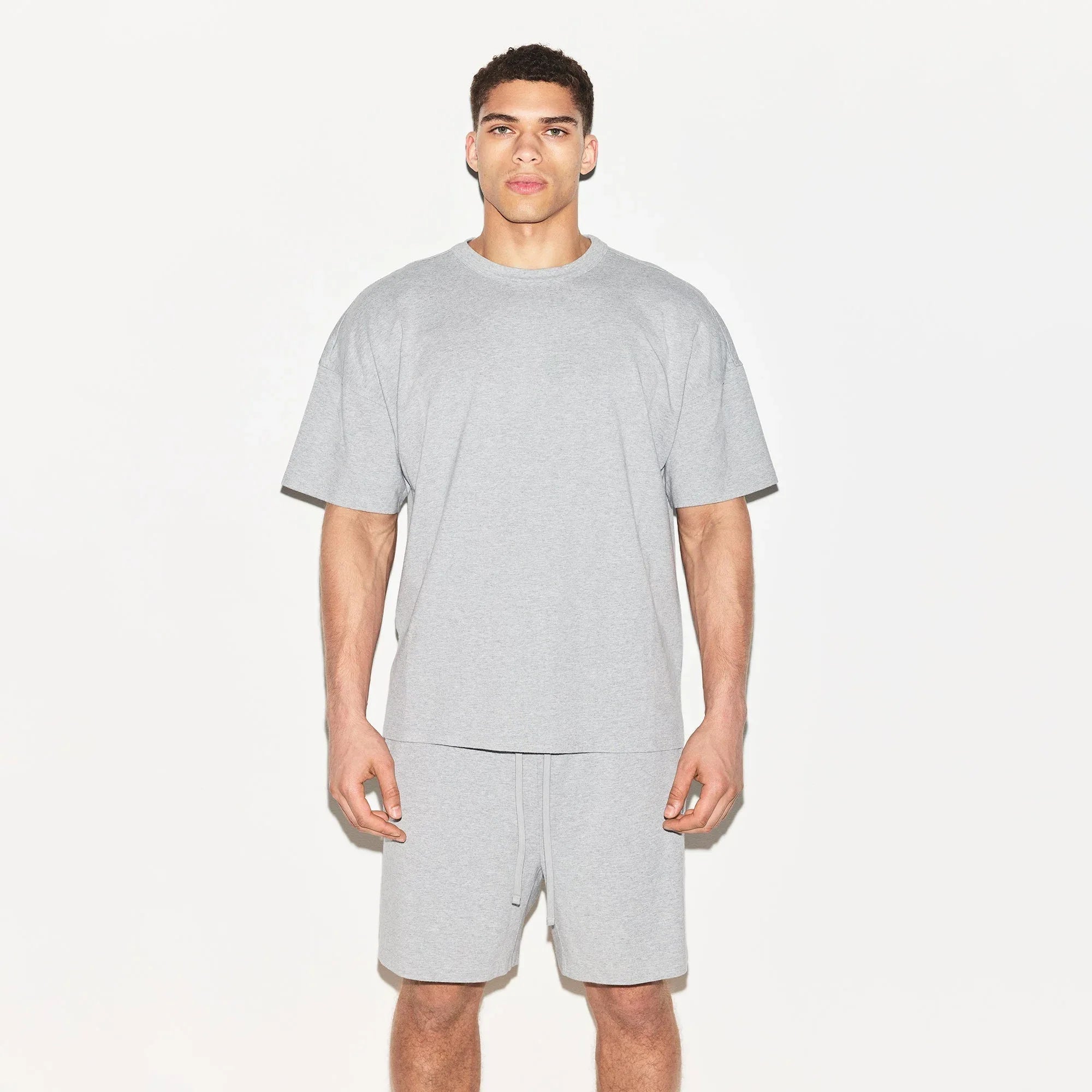 SKIMS JERSEY LOUNGE MENS OVERSIZED T-SHIRT | HEATHER GREY - TİŞÖRT - My Suti