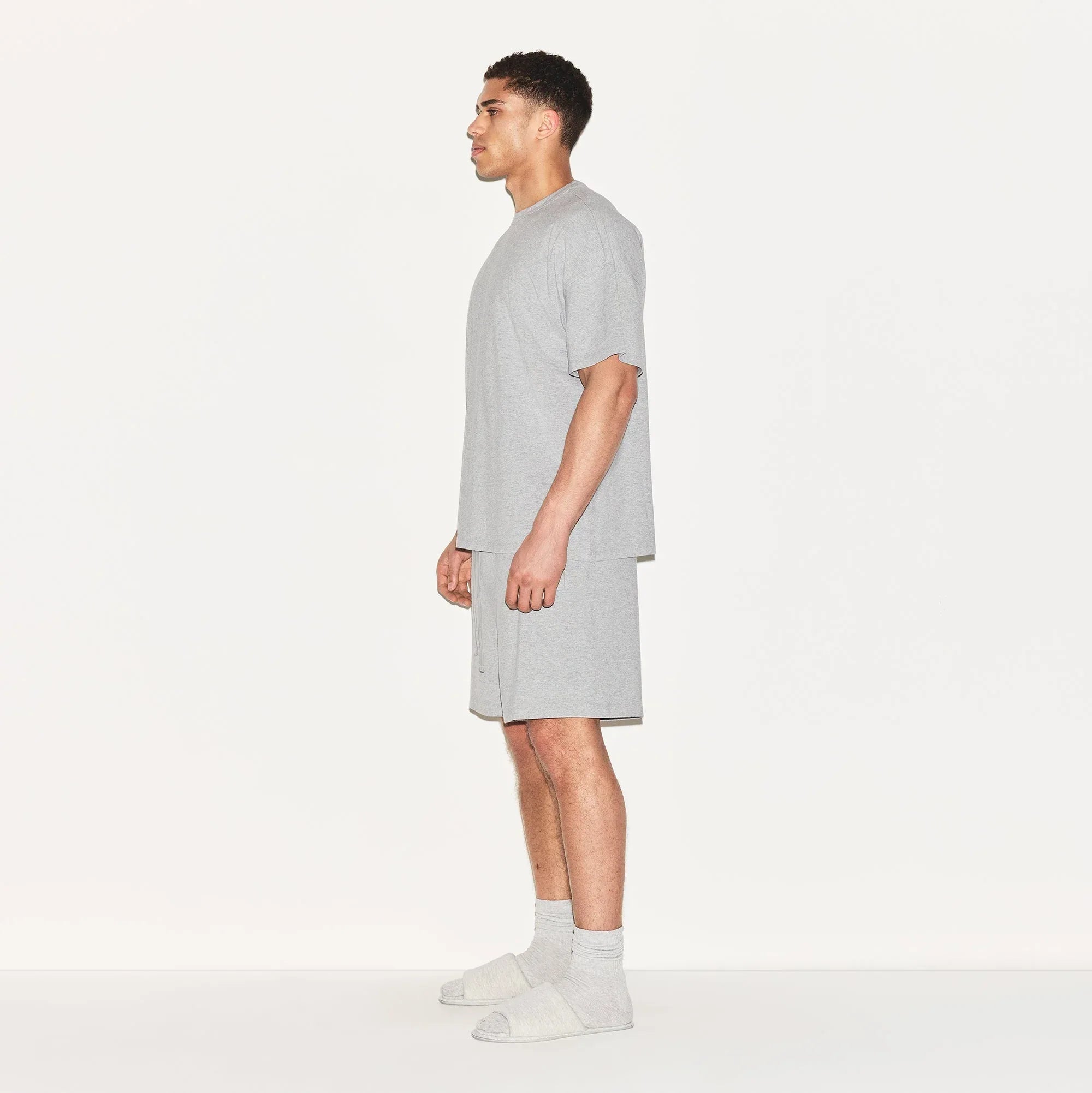 SKIMS JERSEY LOUNGE MENS OVERSIZED T-SHIRT | HEATHER GREY - TİŞÖRT - My Suti