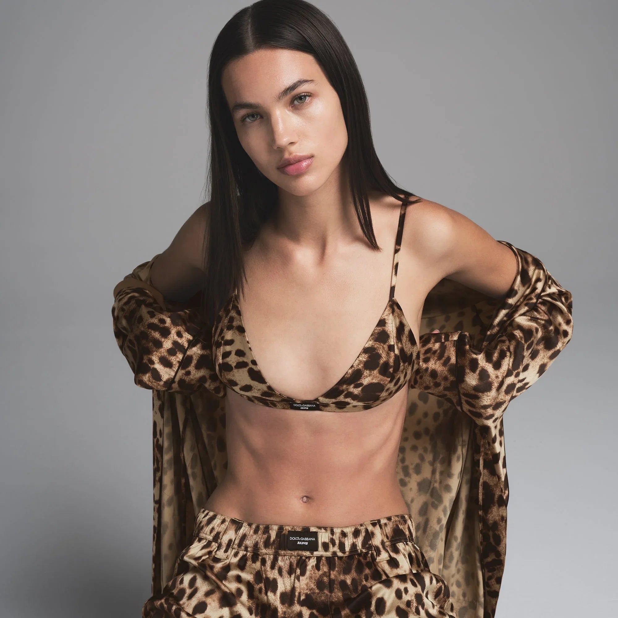 SKIMS DOLCE&GABBANA X SILK TRIANGLE BRALETTE | LEOPARD - SÜTYEN - My Suti
