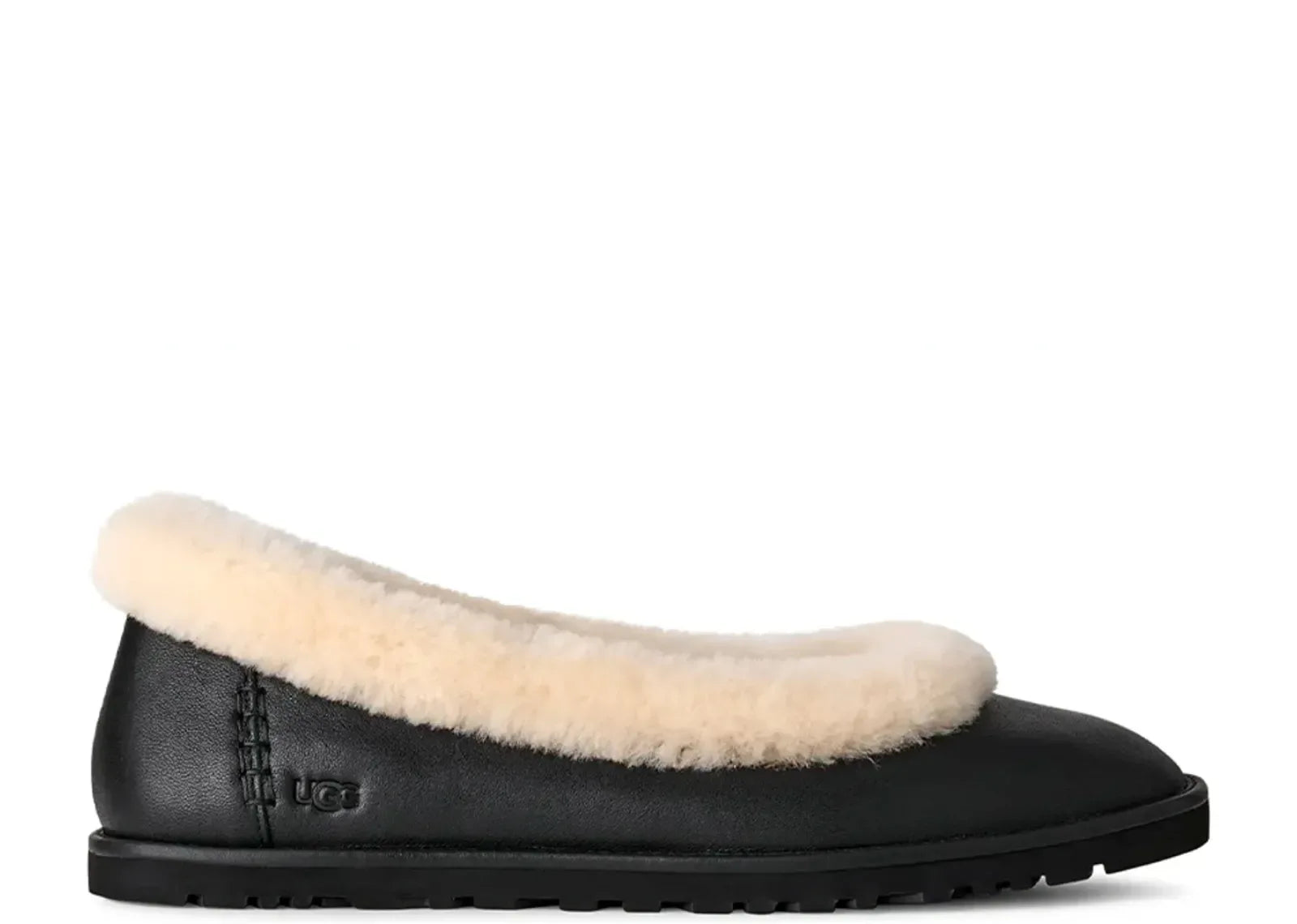 Ugg Zora Leather Ballet Flat Black - My Suti