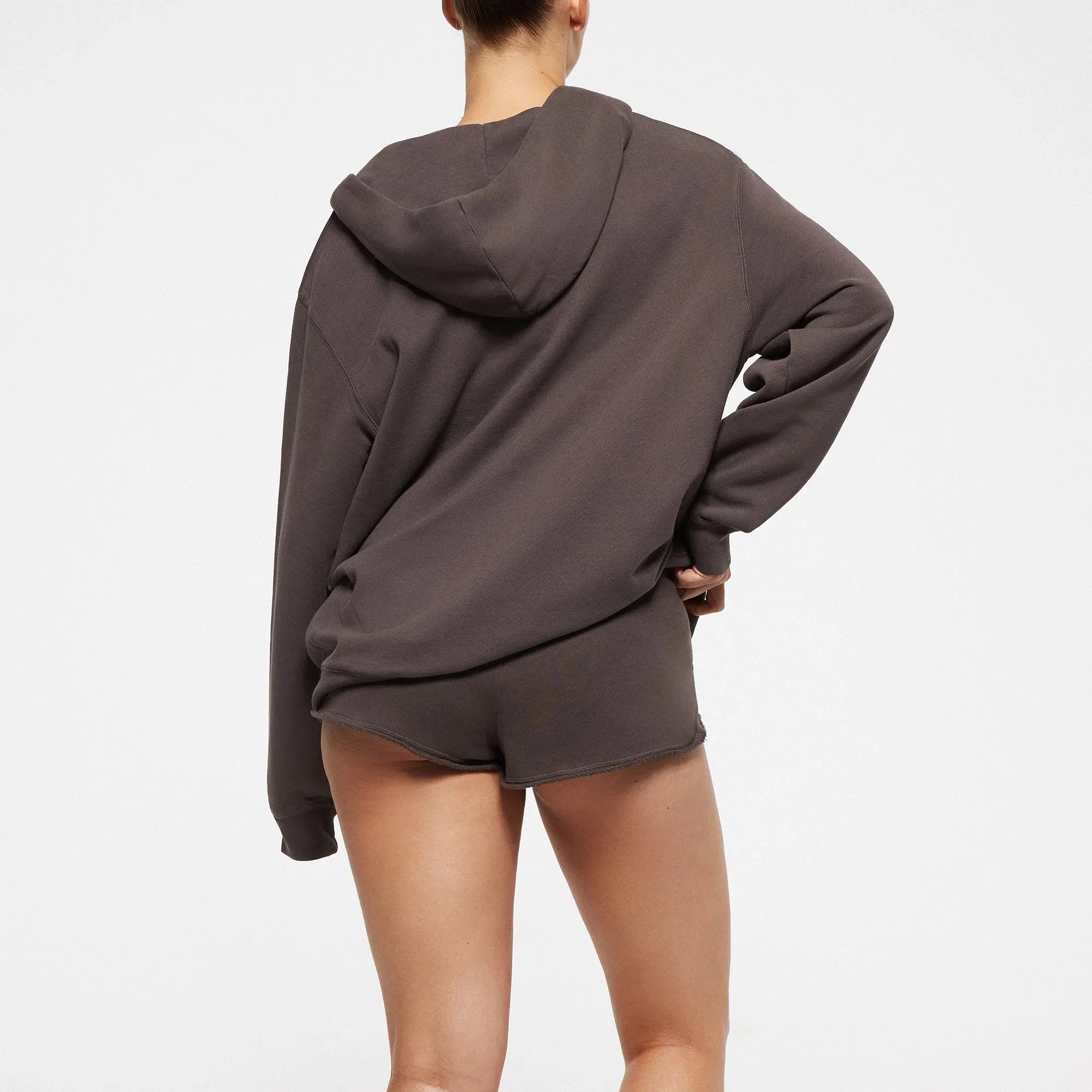 SKIMS FRENCH TERRY OVERSIZED ZIP UP HOODIE | IRON - KAPŞONLU ÜST - My Suti