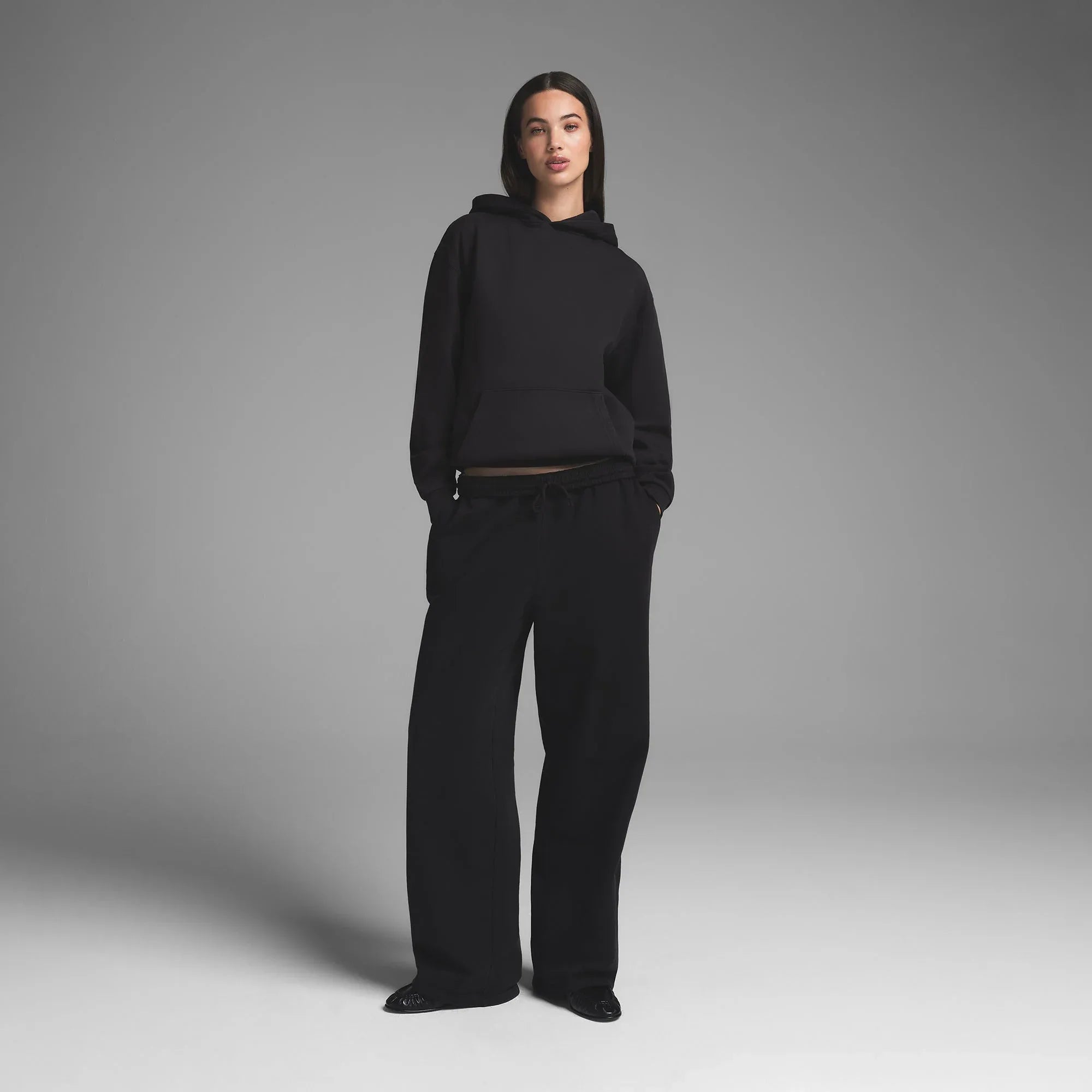 SKIMS BOYFRIEND FLEECE HOODIE | WASHED ONYX - KAPŞONLU SWEATSHIRT - My Suti