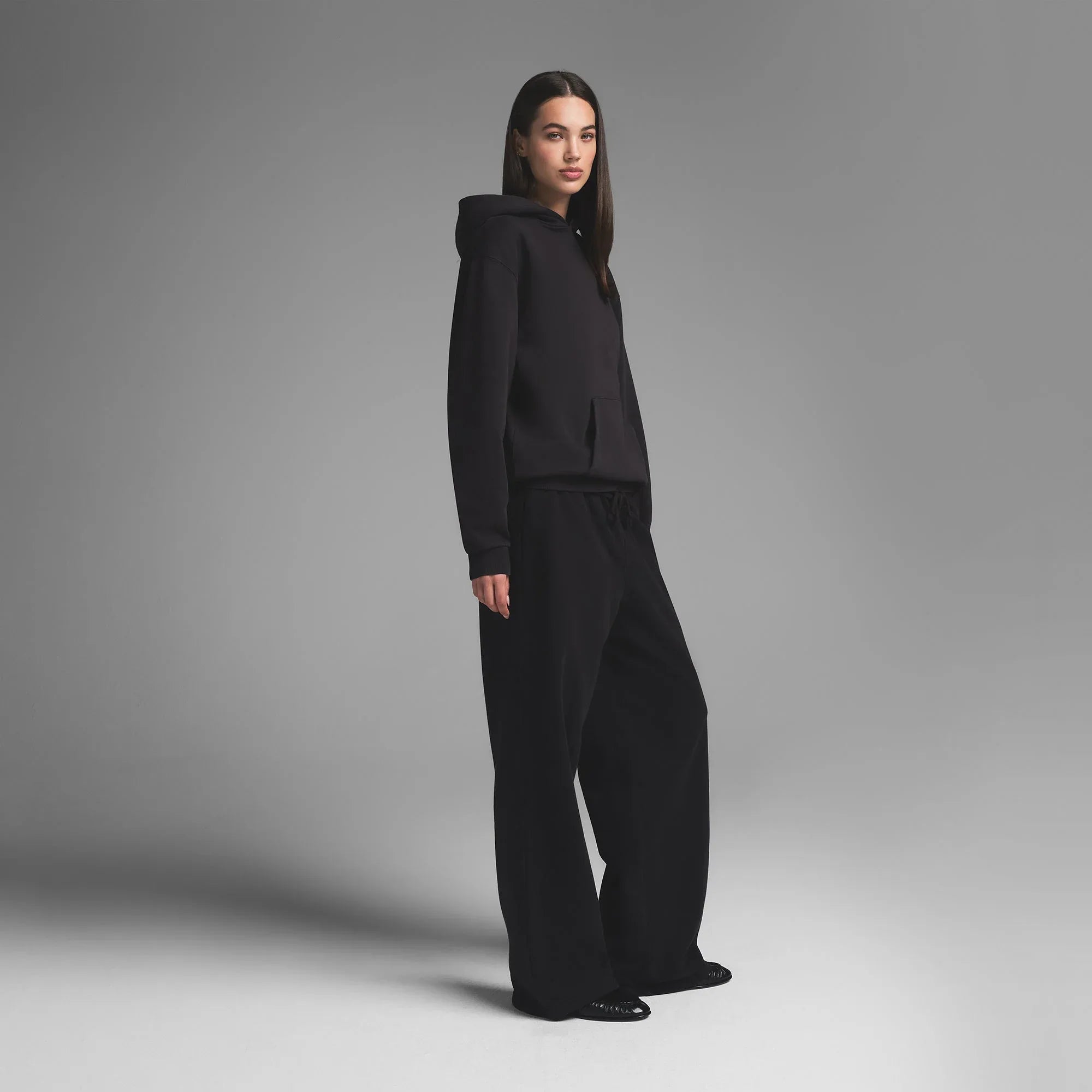 SKIMS BOYFRIEND FLEECE HOODIE | WASHED ONYX - KAPŞONLU SWEATSHIRT - My Suti