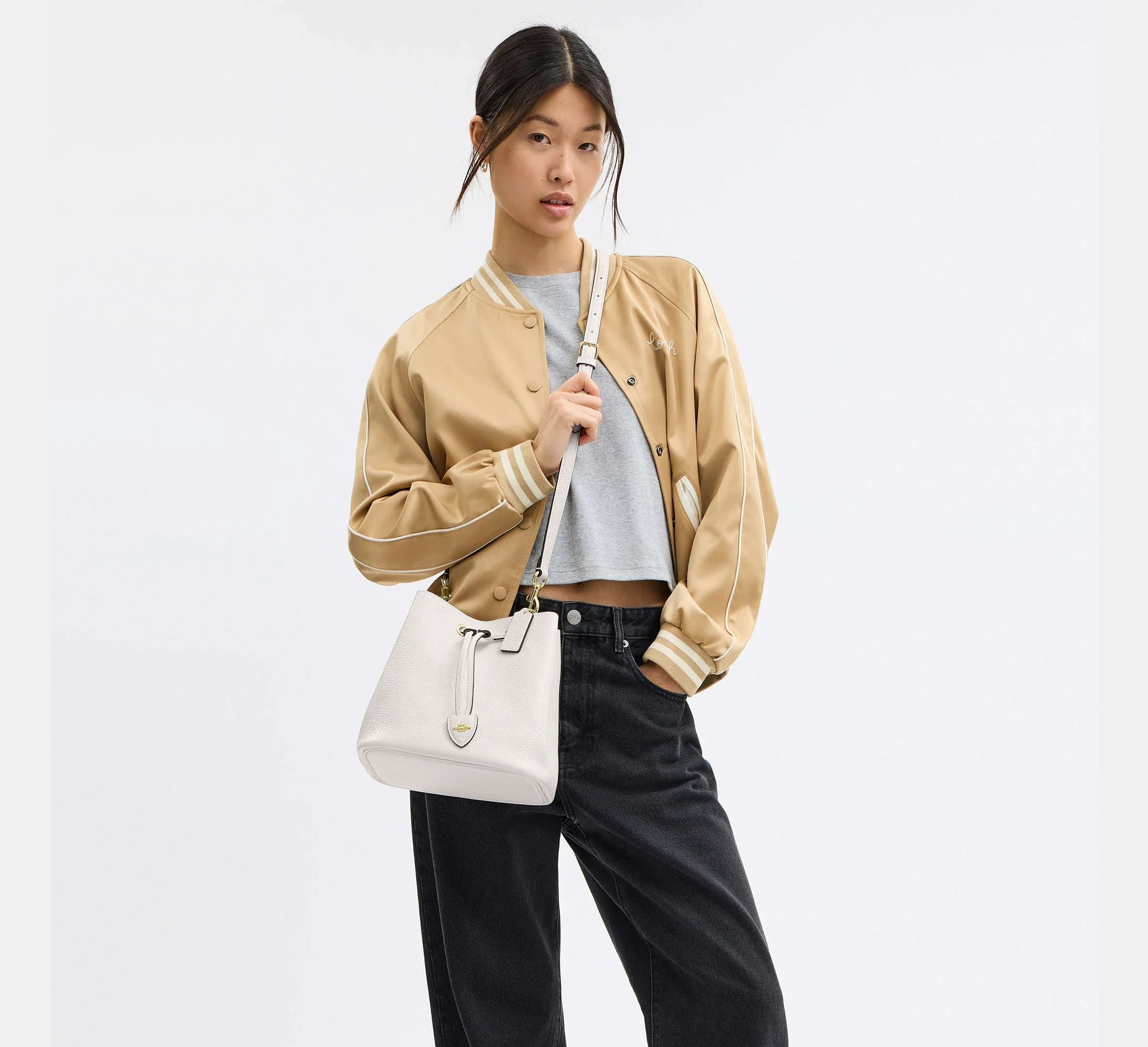 Coach Rowan Bucket Bag - Gold/Chalk - My Suti