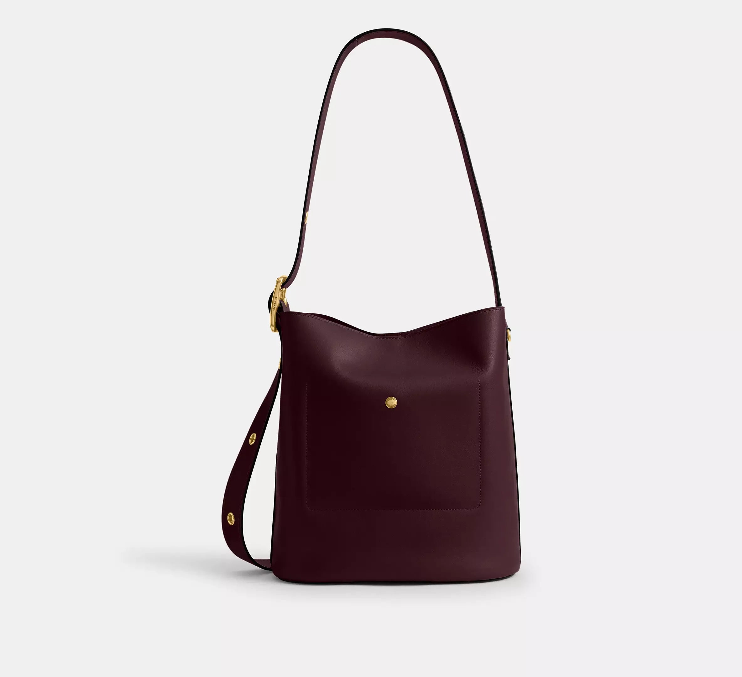 Coach Bleecker Bucket Bag - Brass/Merlot - My Suti