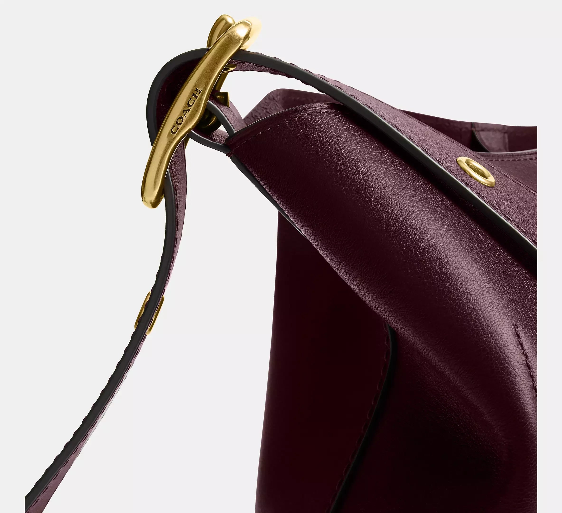 Coach Bleecker Bucket Bag - Brass/Merlot - My Suti