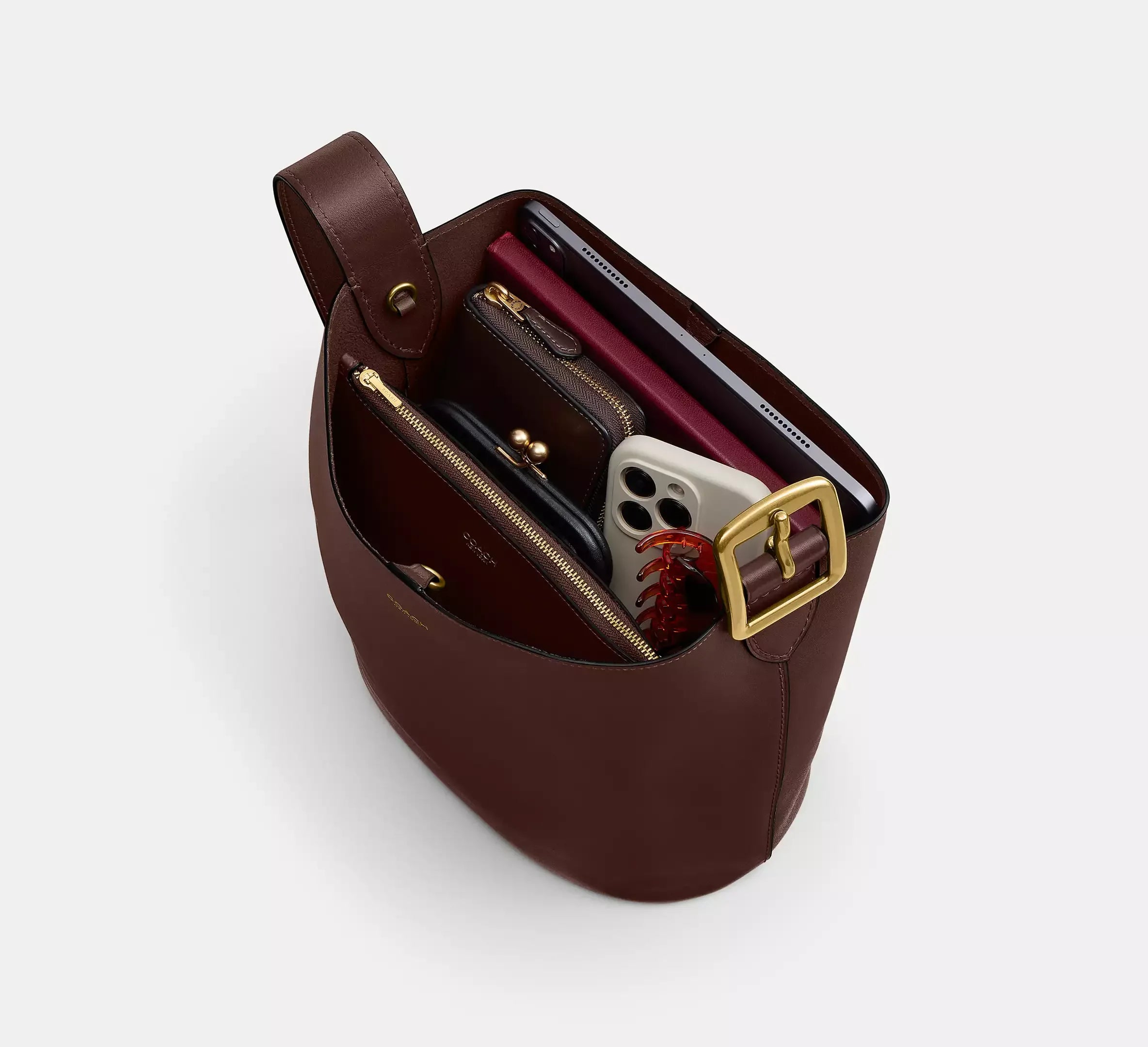 Coach Bleecker Bucket Bag - Brass/Maple - My Suti