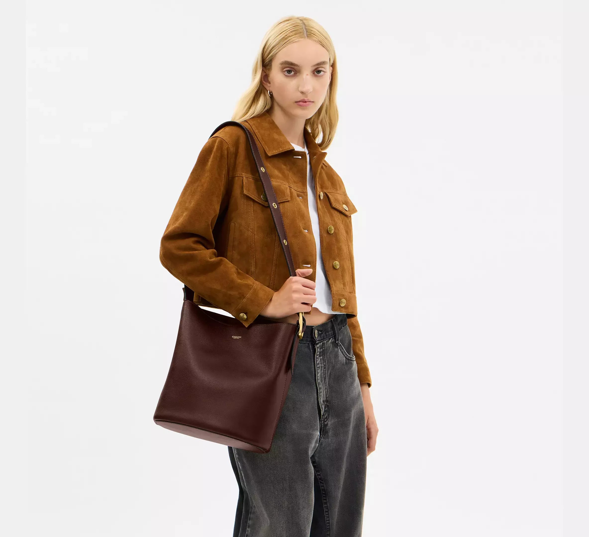 Coach Bleecker Bucket Bag - Brass/Maple - My Suti