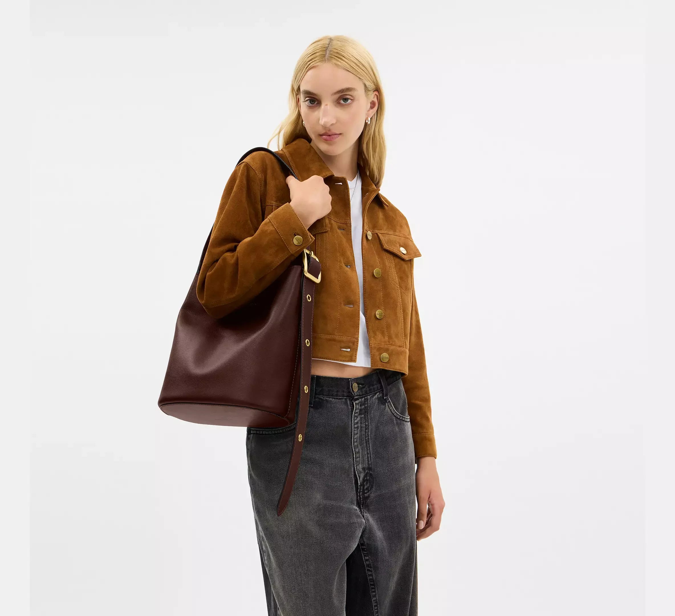 Coach Bleecker Bucket Bag - Brass/Maple - My Suti