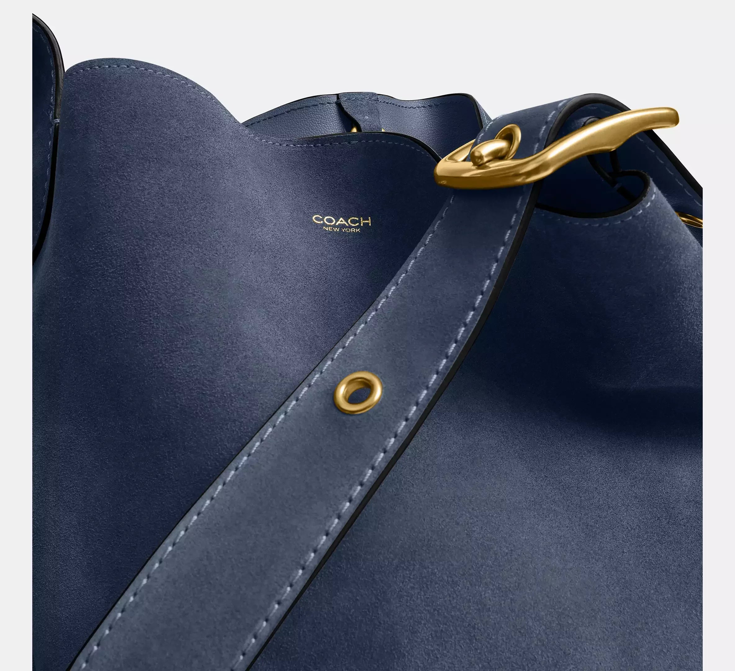 Coach Bleecker Bucket Bag - Brass/Light Denim - My Suti