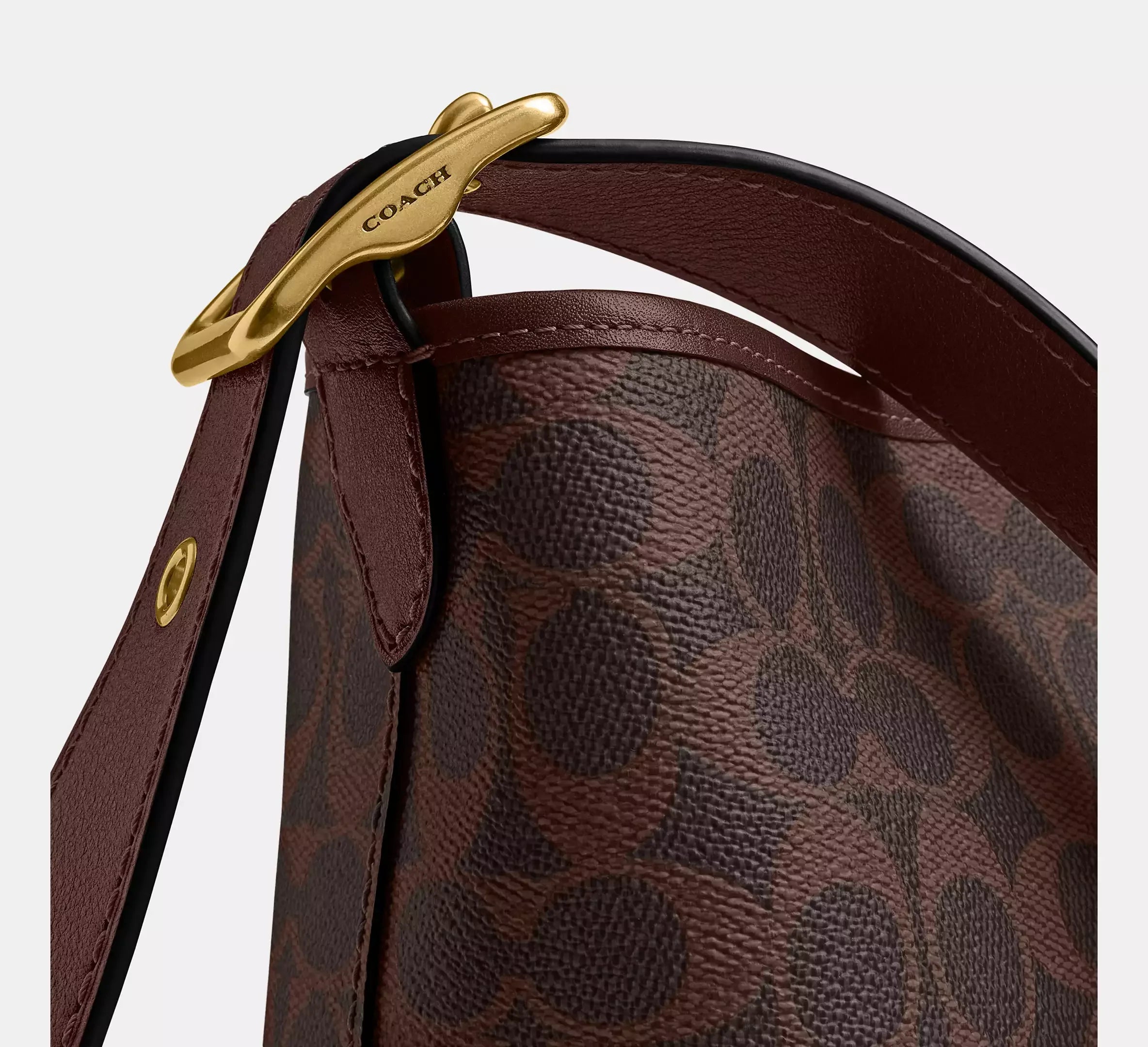 Coach Bleecker Bucket Bag 21 In Signature - Brass/Maple - My Suti