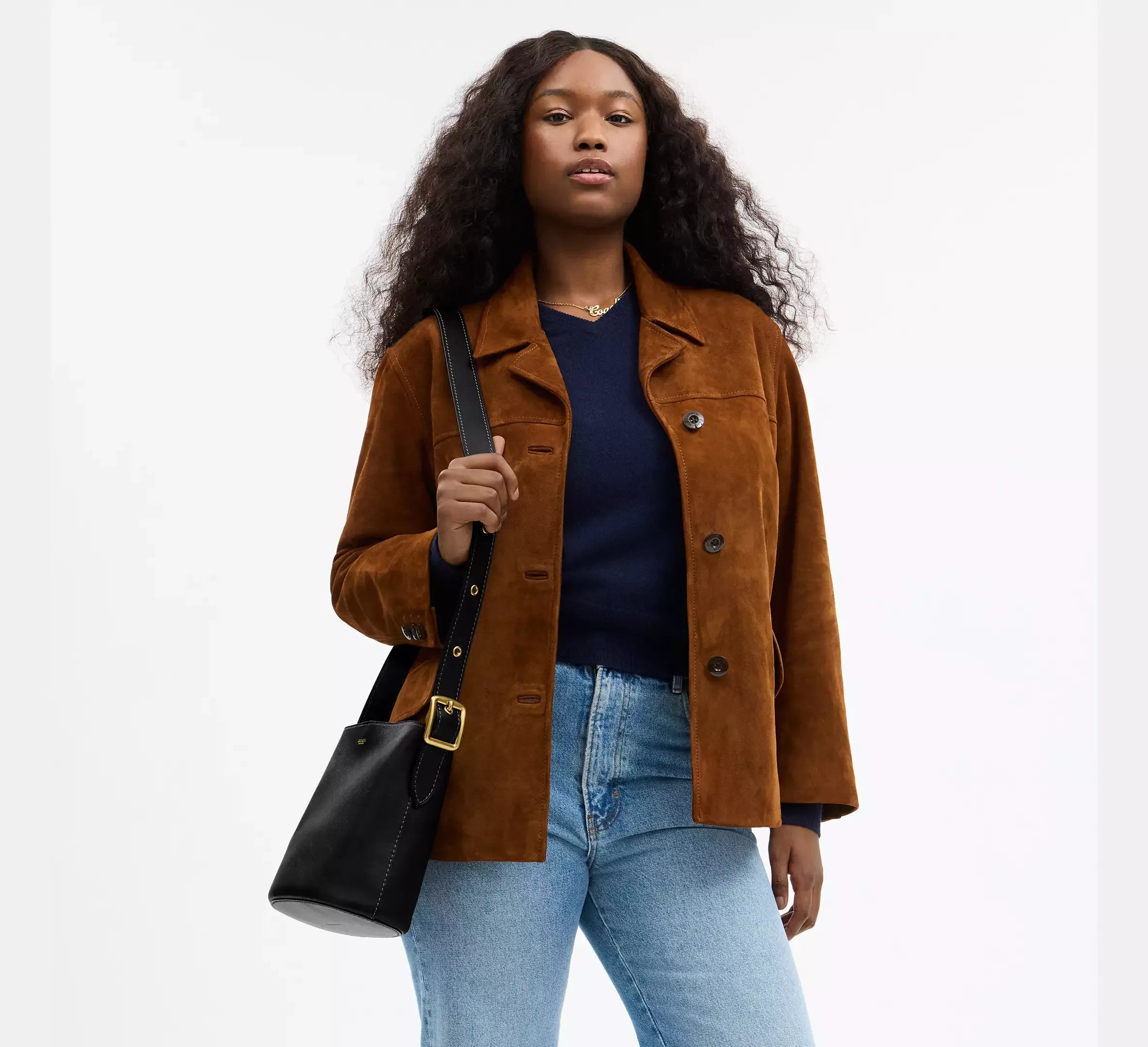 Coach Bleecker Bucket Bag 21 - Brass/Black - My Suti