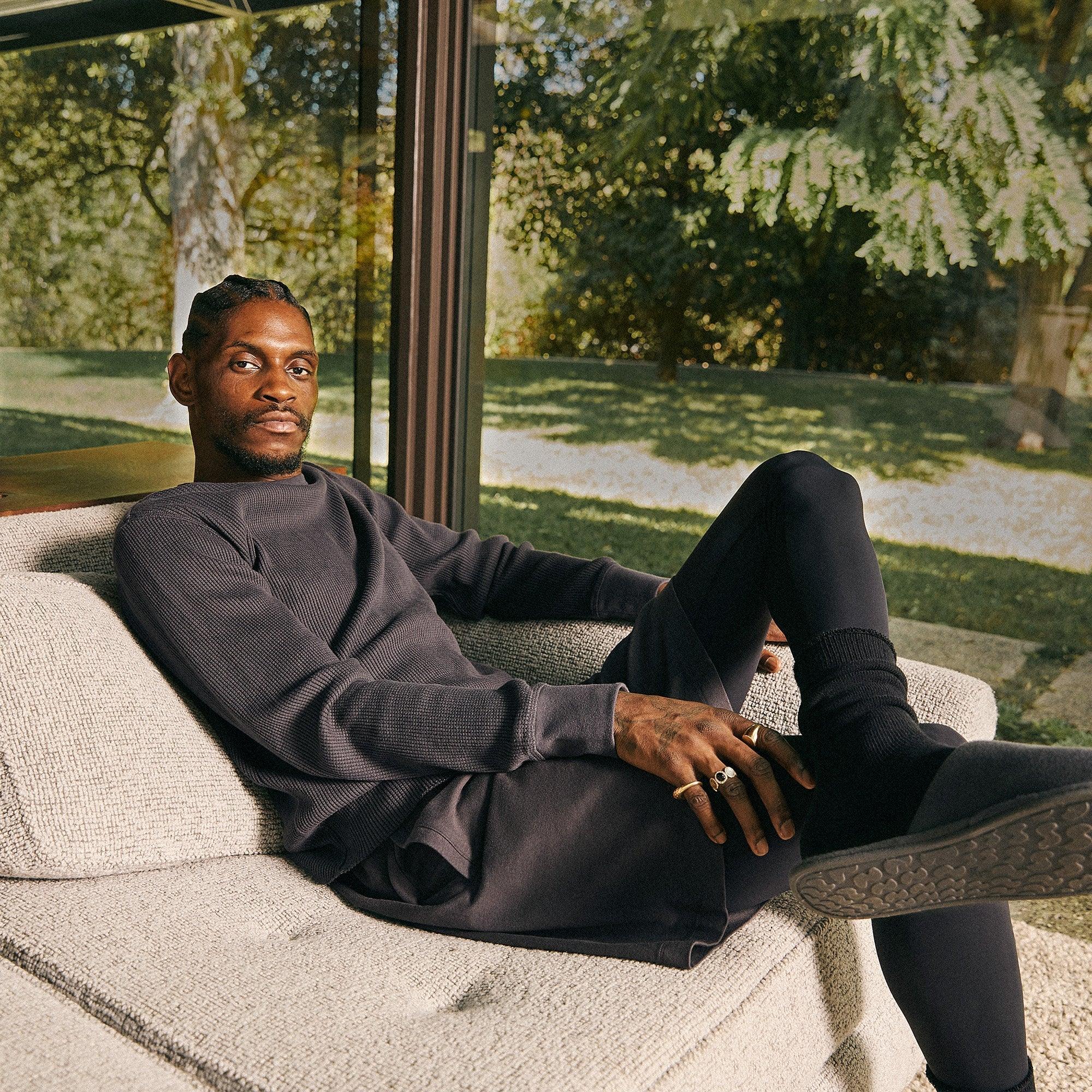 SKIMS WAFFLE MENS LONG SLEEVE T-SHIRT | ASH - TİŞÖRT - My Suti