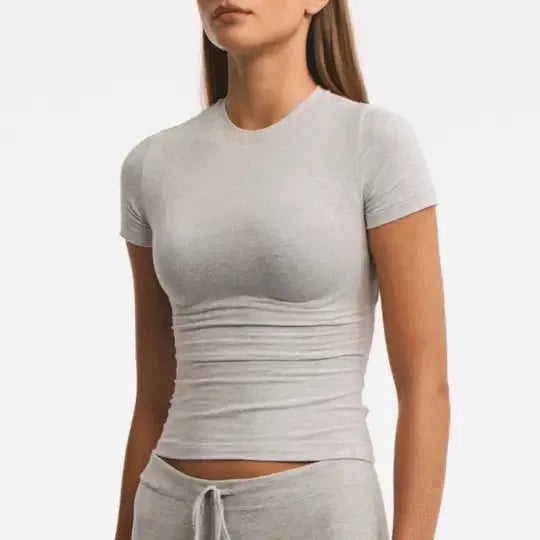 SKIMS COTTON JERSEY T-SHIRT | IRON - TİŞÖRT - My Suti