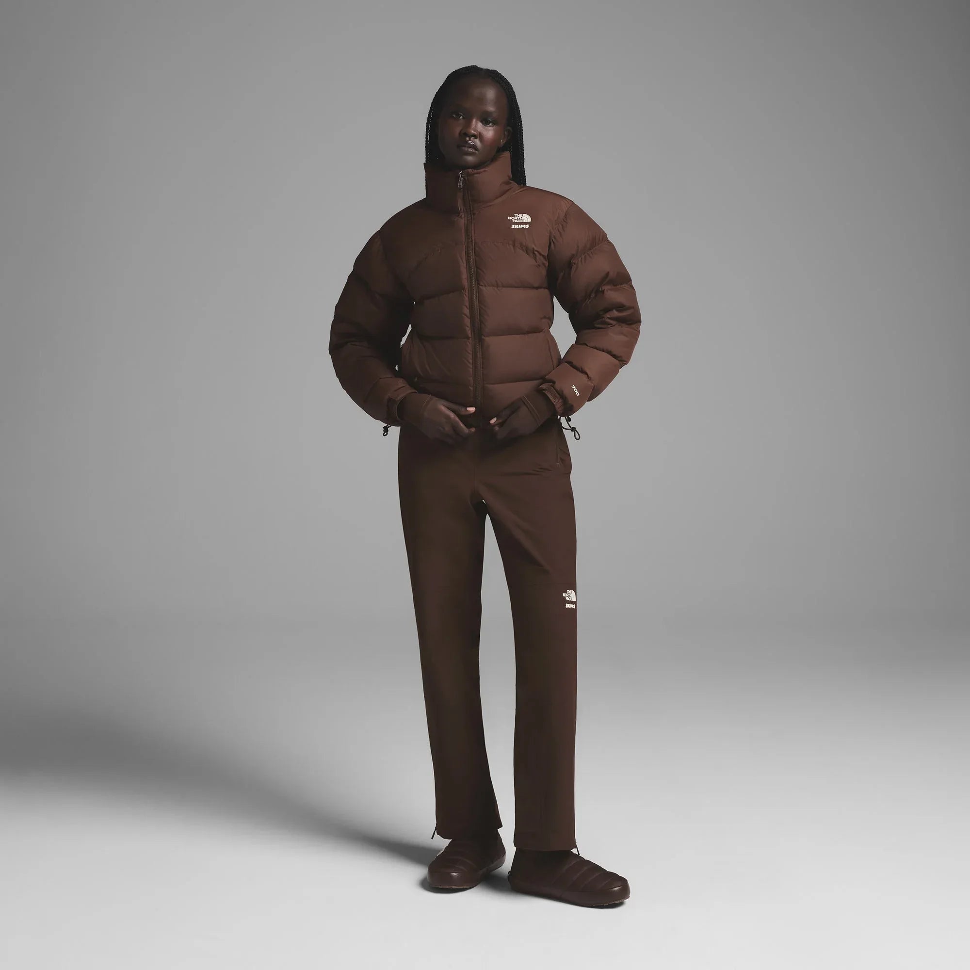 SKIMS THE NORTH FACE X 2000 RETRO NUPTSE JACKET | COCOA - DONDURUCUSWEATER - My Suti