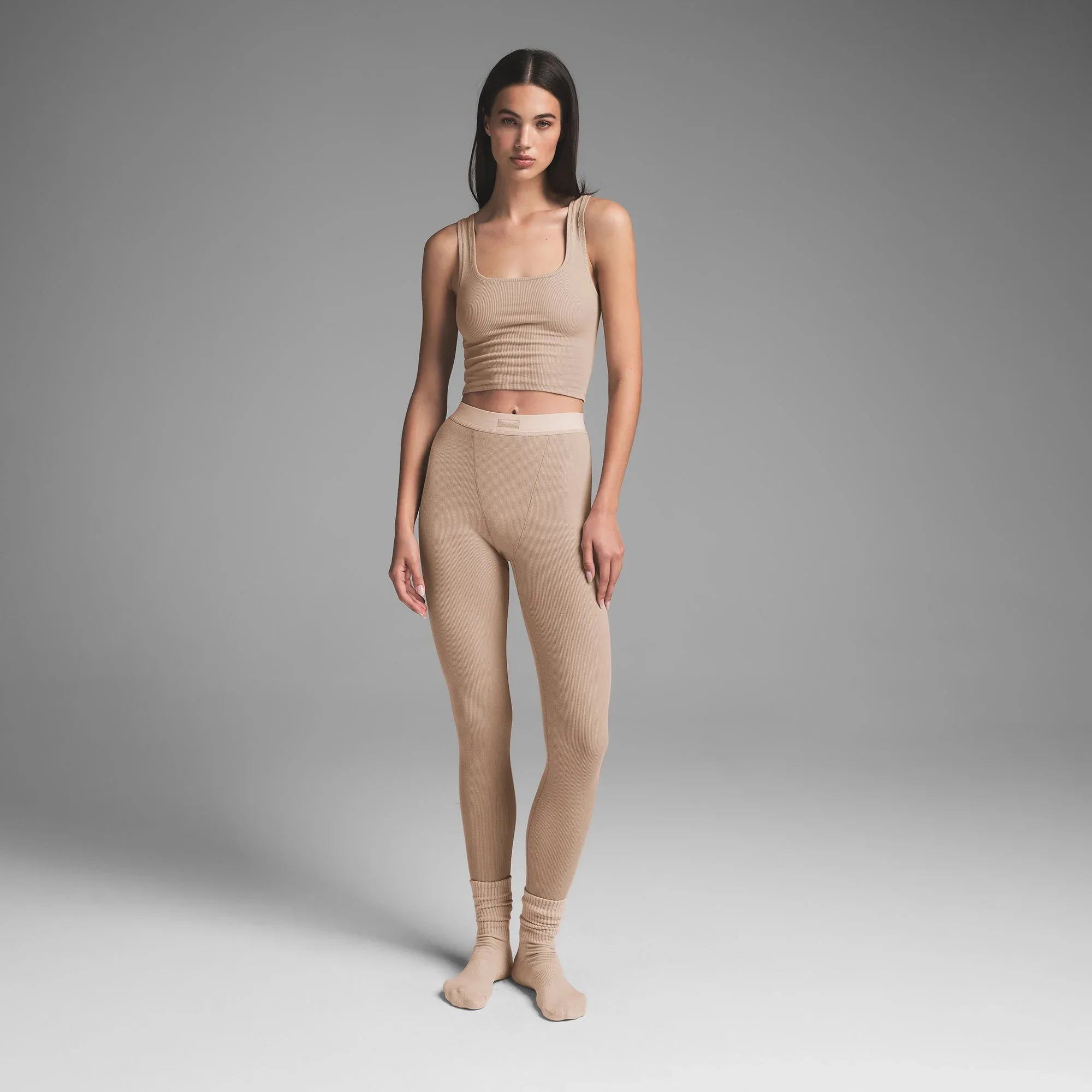 SKIMS COTTON RIB LEGGING | LATTE - TAYT - My Suti