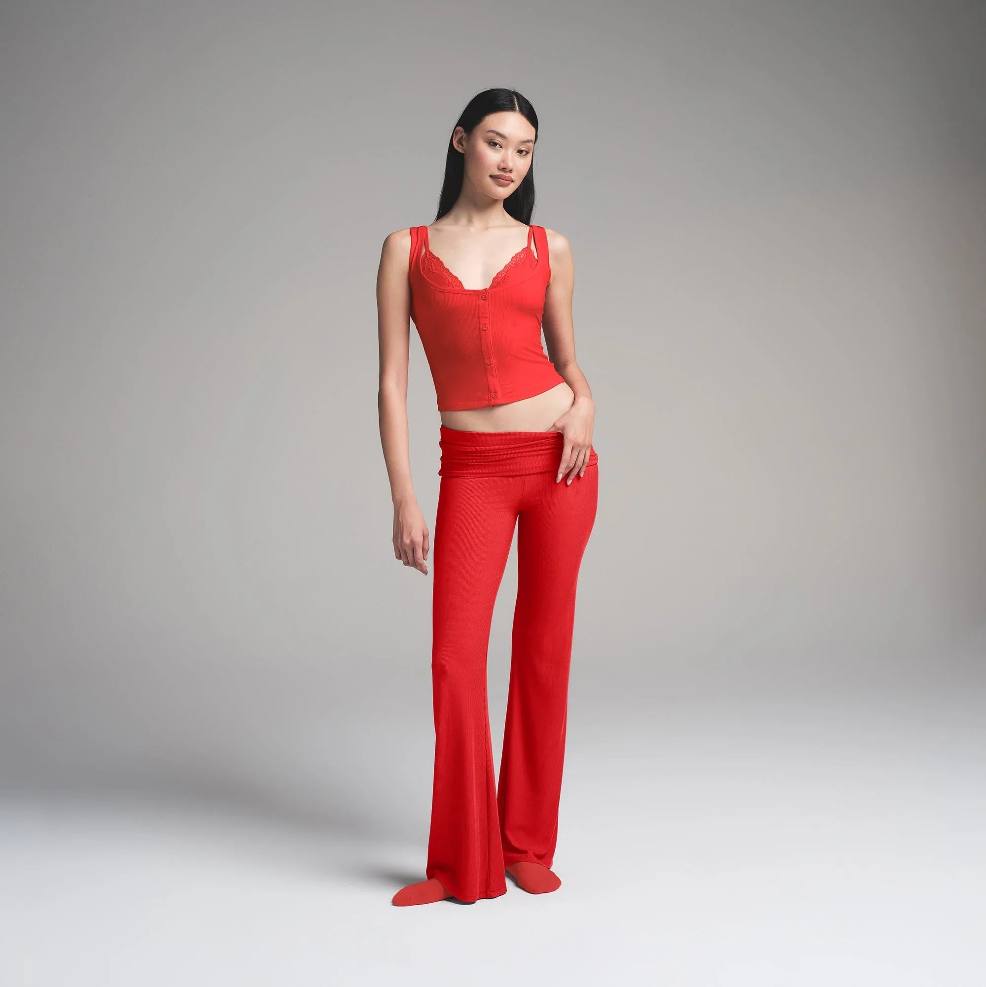 SKIMS SOFT LOUNGE FOLDOVER PANT | CHERRY - TAYT - My Suti
