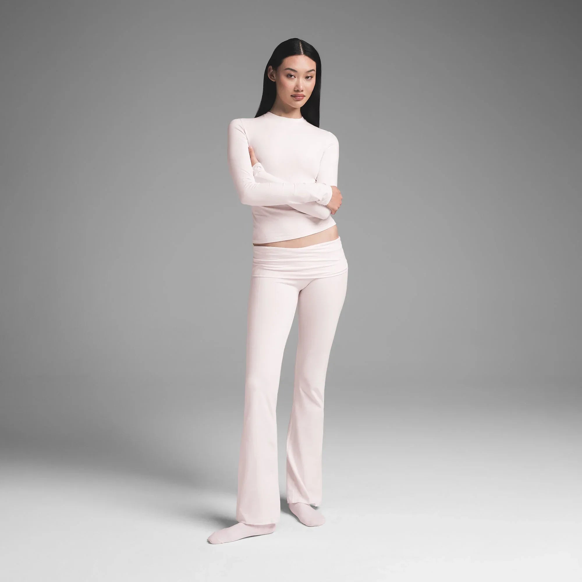 SKIMS COTTON JERSEY FOLDOVER PANT | BARELY PINK - TAYT - My Suti