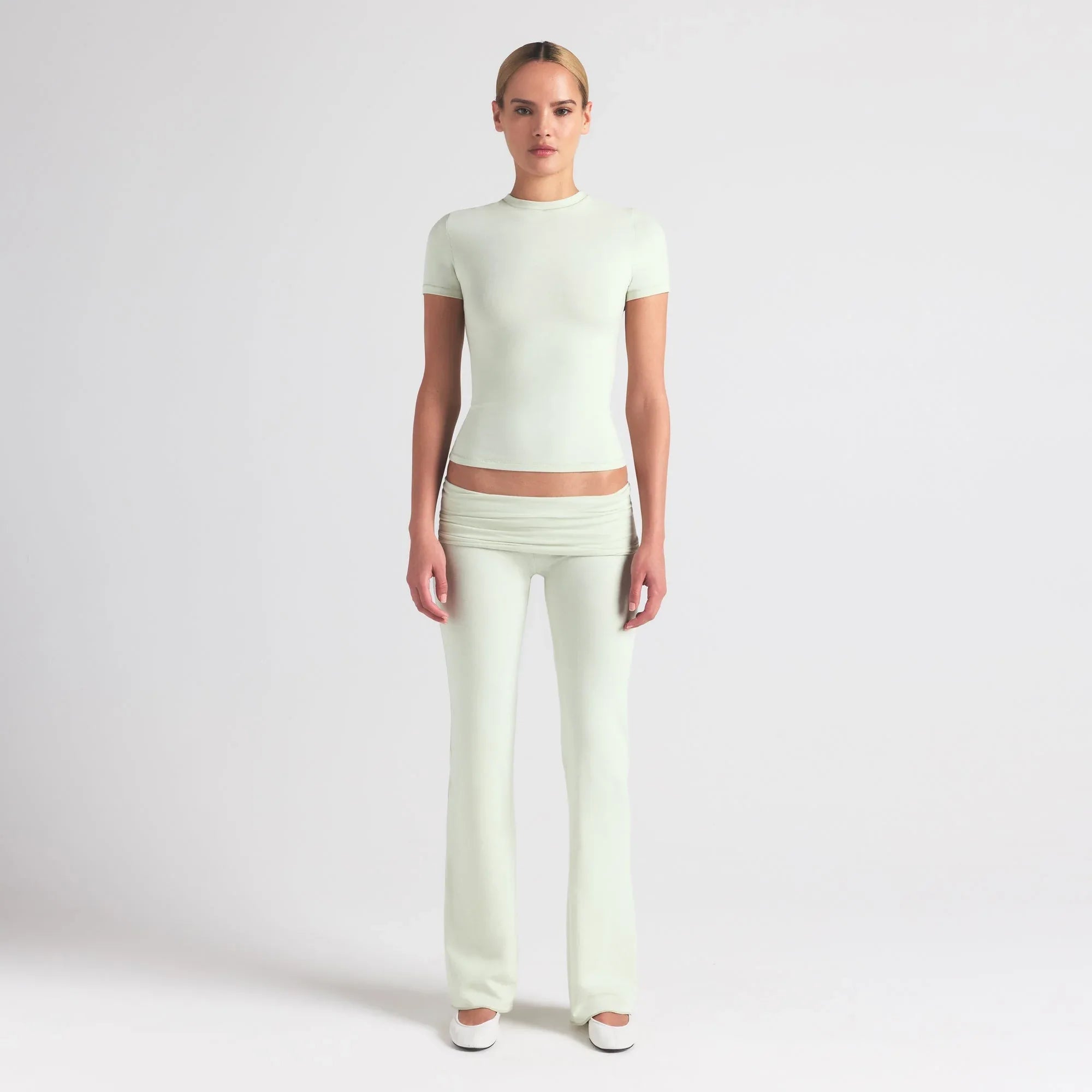 SKIMS COTTON JERSEY FOLDOVER PANT | SPEARMINT - TAYT - My Suti