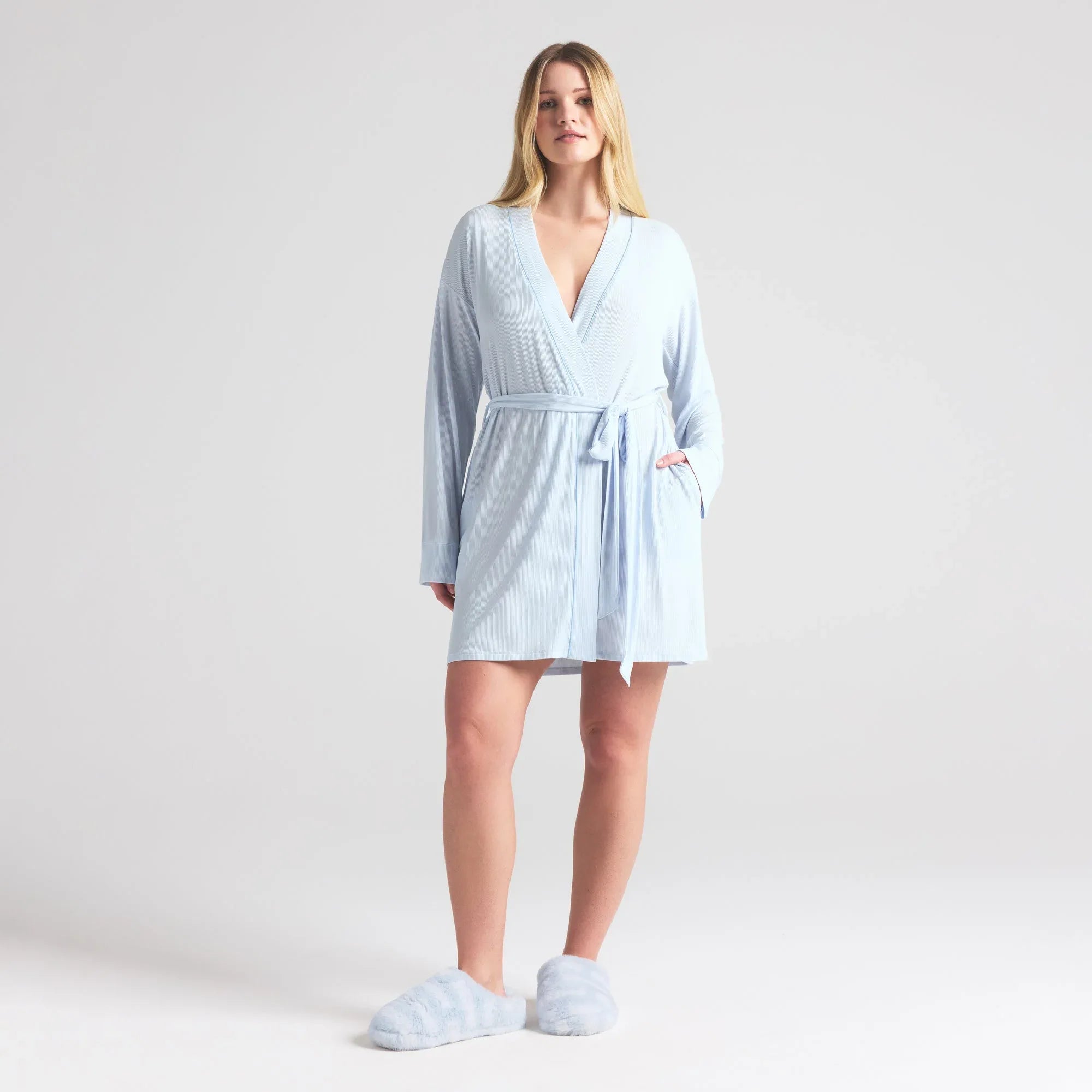 SKIMS SOFT LOUNGE ROBE | BLUE QUARTZ - ROBE - My Suti