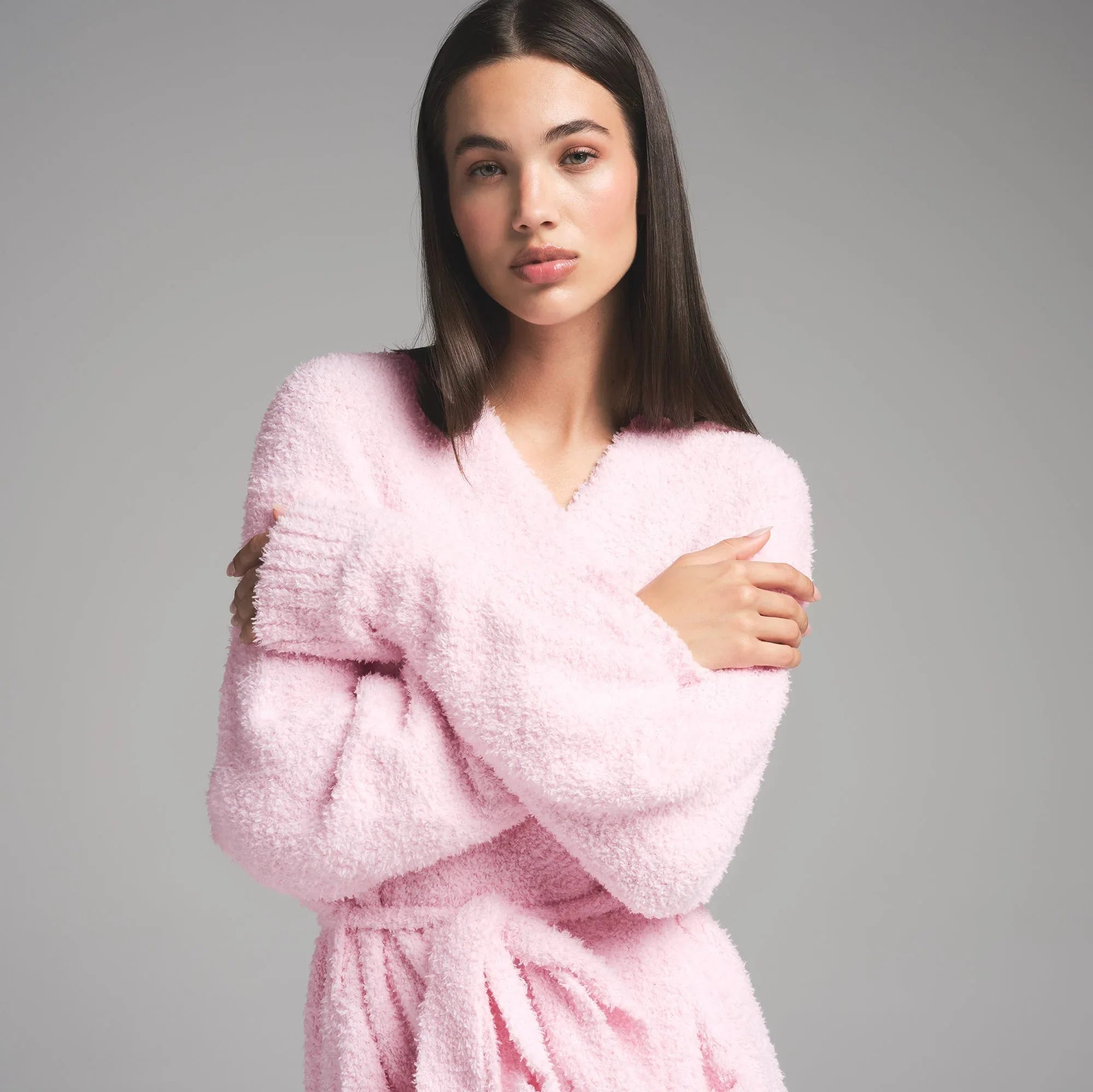 SKIMS COZY KNIT UNISEX ROBE | CHERRY BLOSSOM - ROBE - My Suti