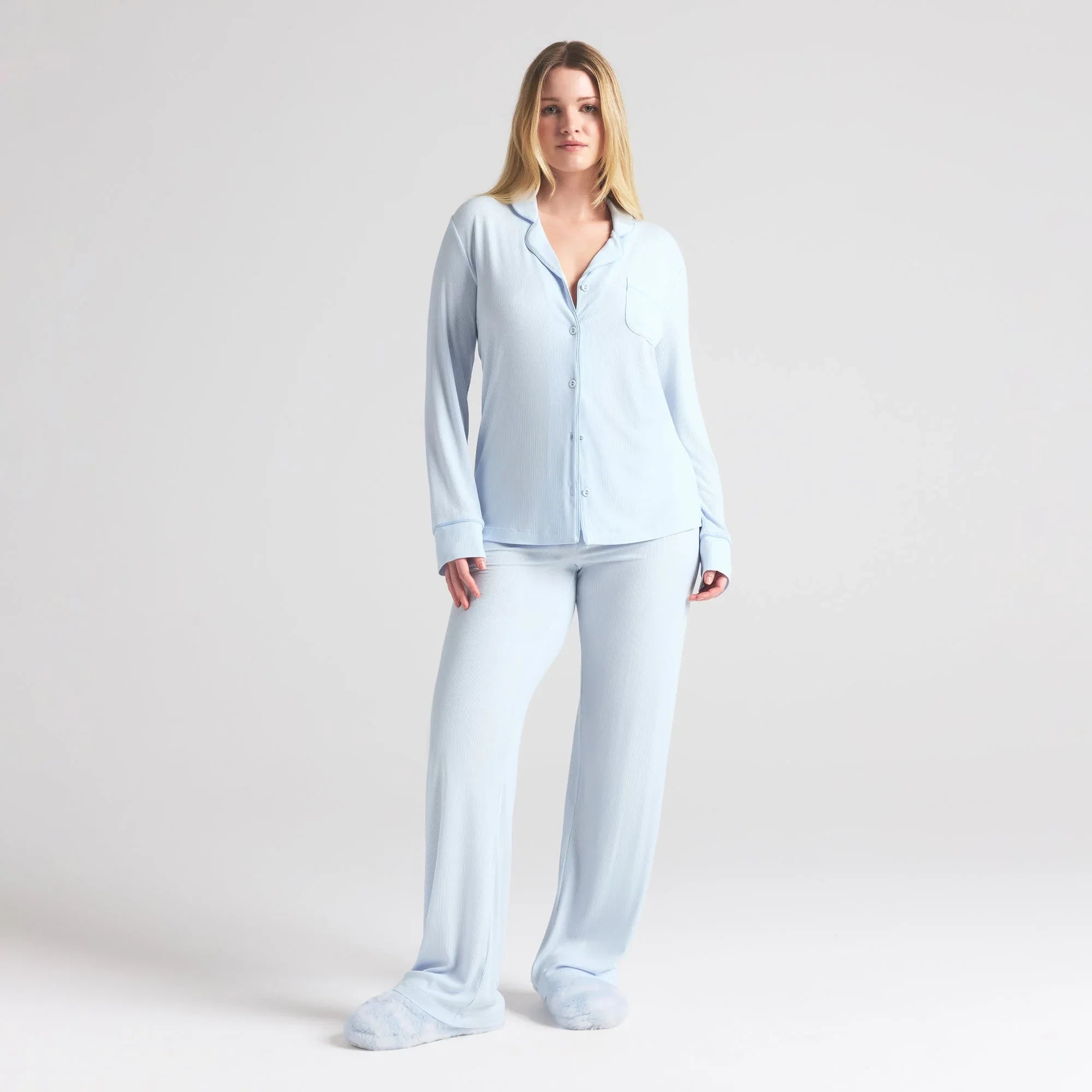 SKIMS SOFT LOUNGE SLEEP SET | BLUE QUARTZ - TAKIM - My Suti