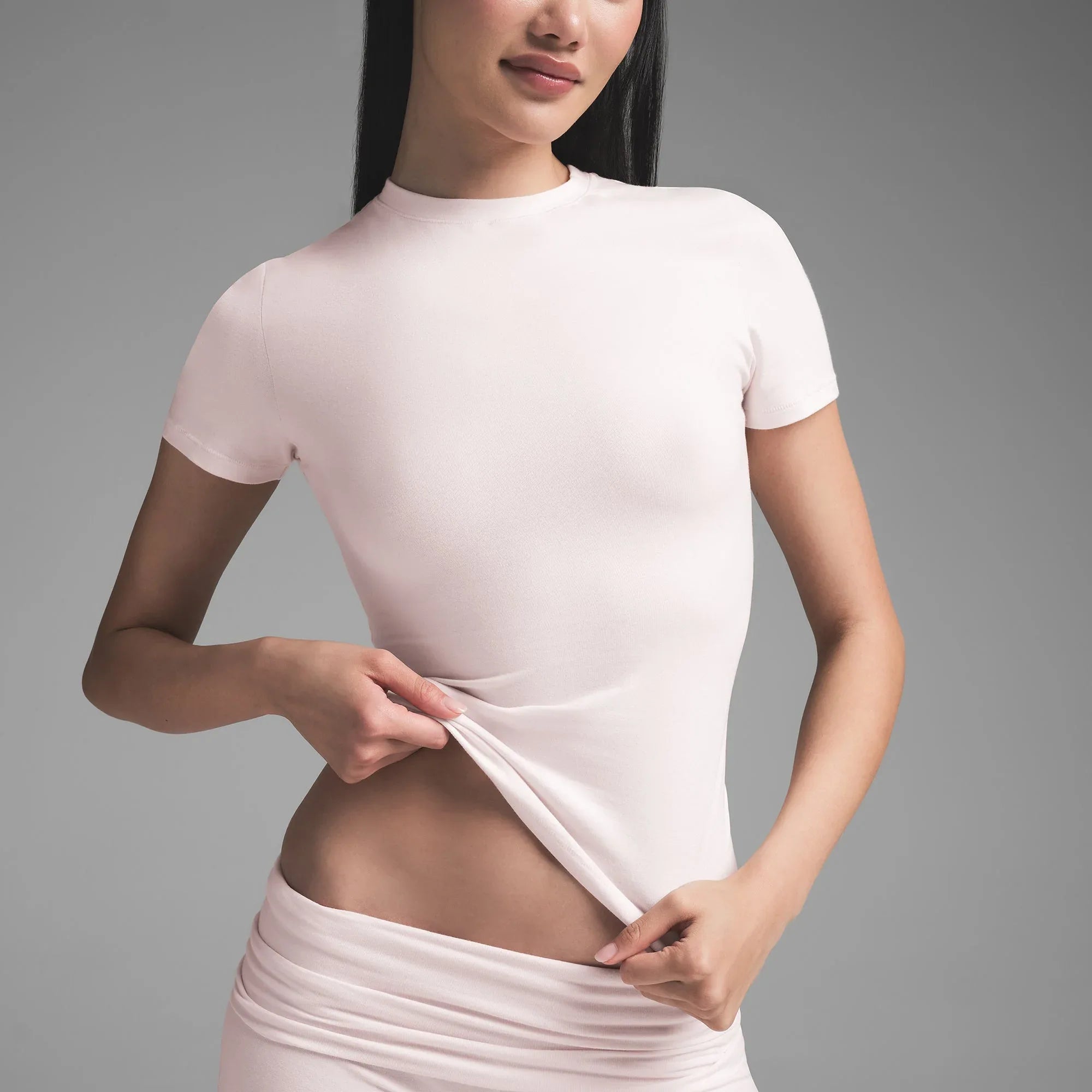 SKIMS COTTON JERSEY T-SHIRT | BARELY PINK - TİŞÖRT - My Suti