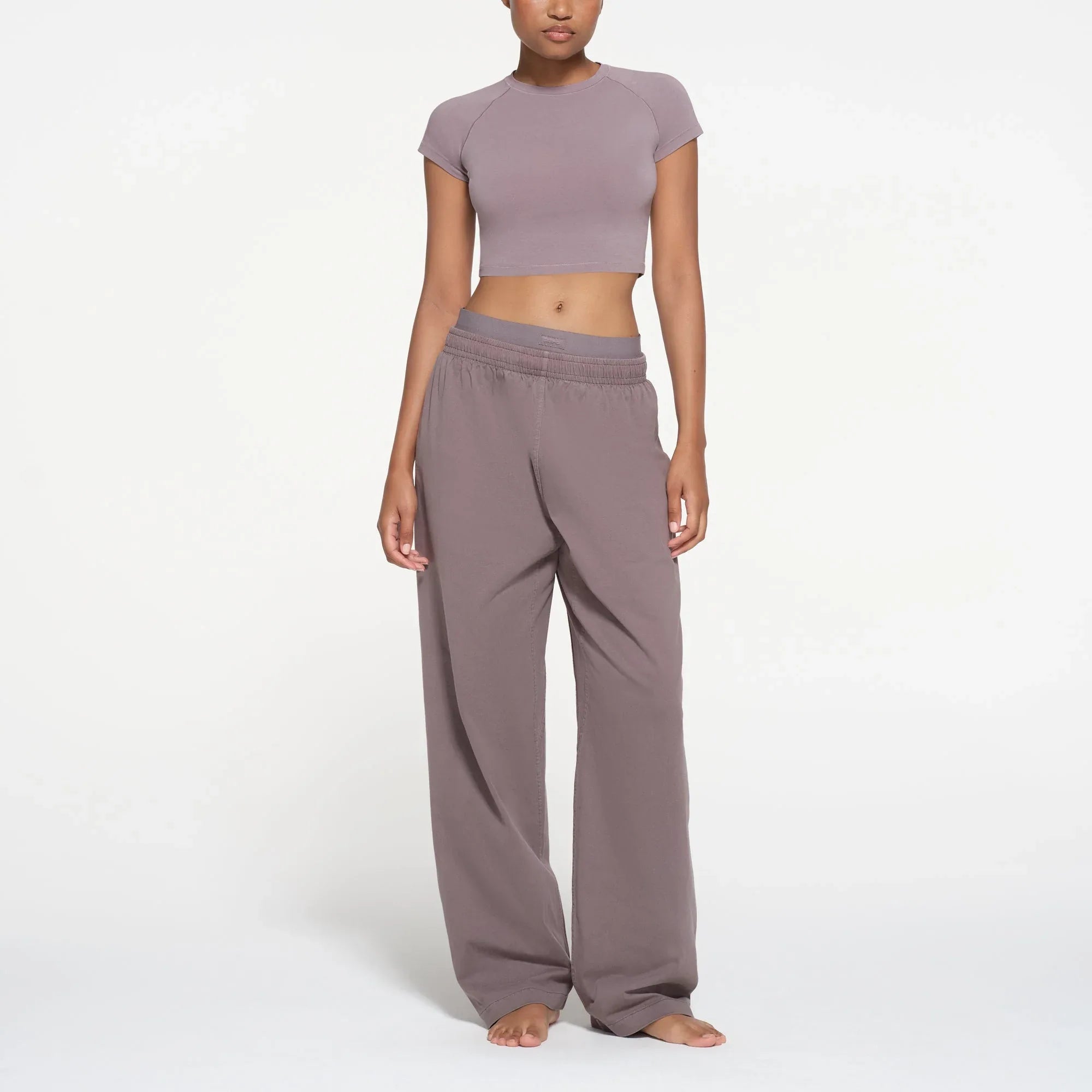 SKIMS NEW VINTAGE CROPPED RAGLAN T-SHIRT | ZINC - TİŞÖRT - My Suti