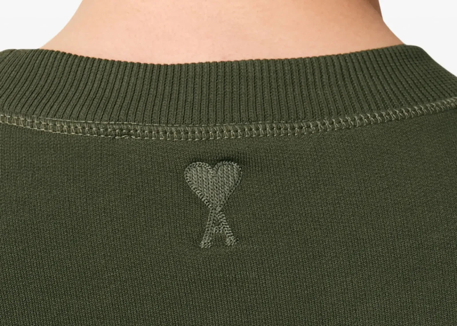 Ami Paris Ami Alexandre Mattiussi Print Sweatshirt Olive Green - My Suti