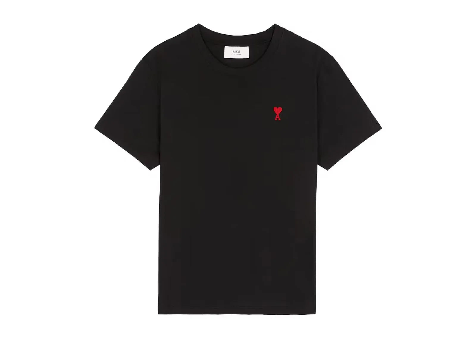 Ami Paris Ami De Coeur Classic Fit T-Shirt Black/Red - My Suti