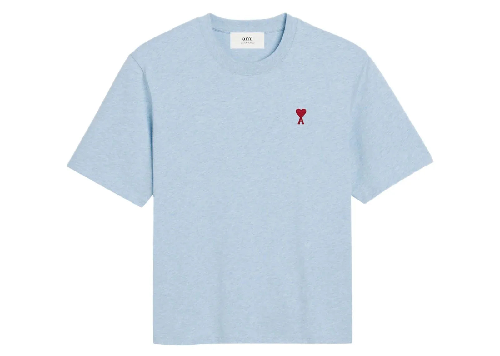 Ami Paris Ami De Coeur T-Shirt Light Blue - My Suti