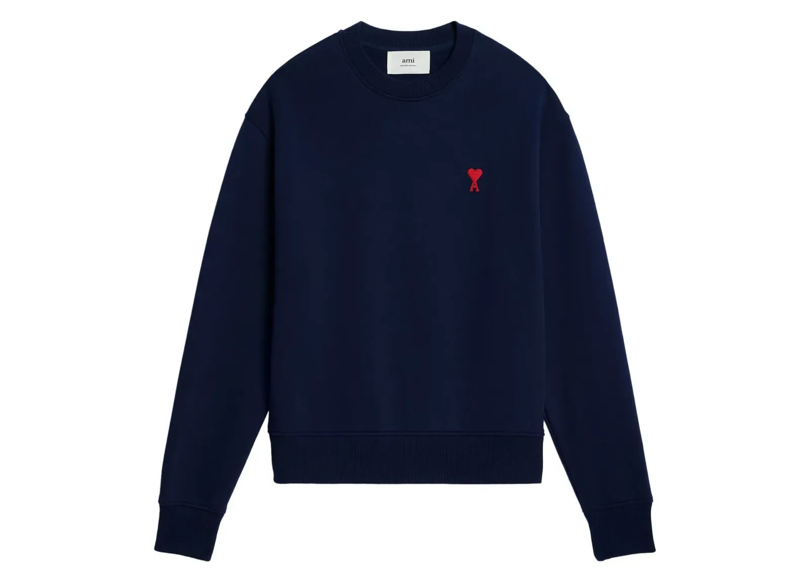 Ami Paris Ami De Coeur Cotton Sweatshirt Blue - My Suti