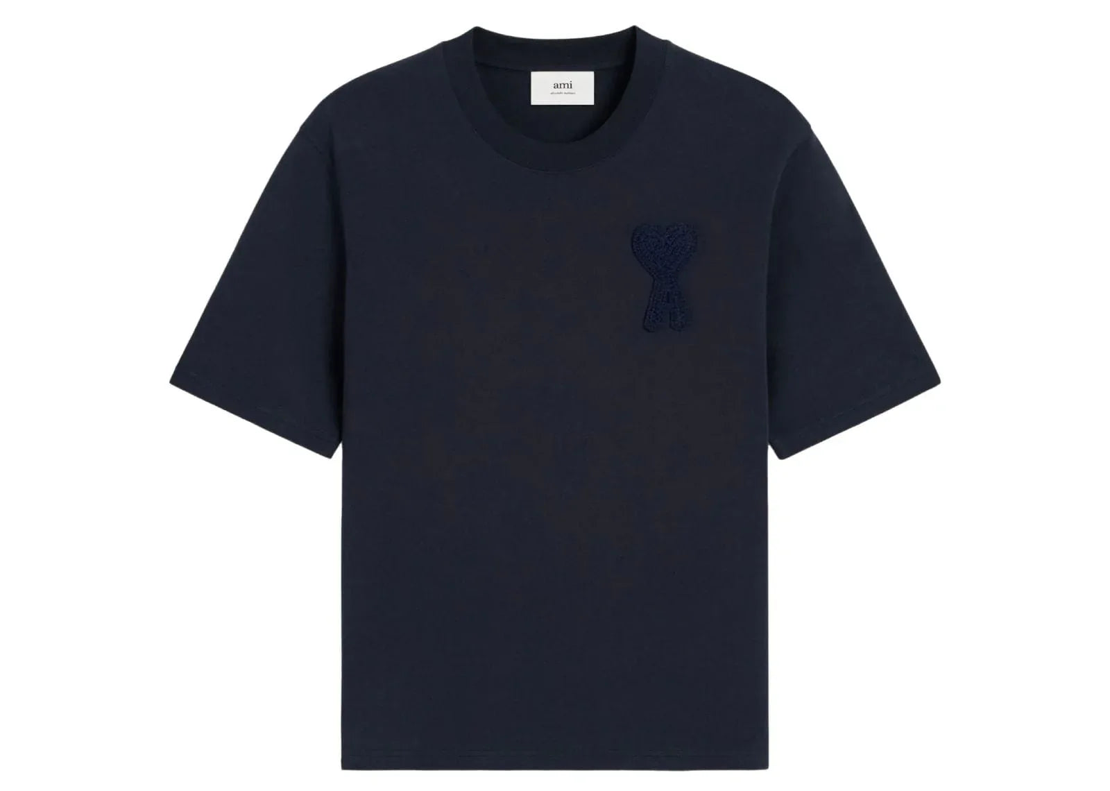 Ami Paris Patch T-Shirt Navy Blue - My Suti