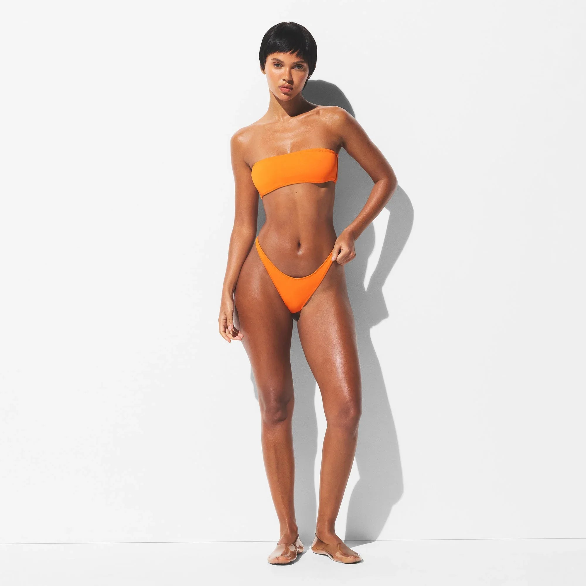 SKIMS SIGNATURE SWIM THONG BIKINI BOTTOM | TANGERINE - BIKINI ALT - My Suti