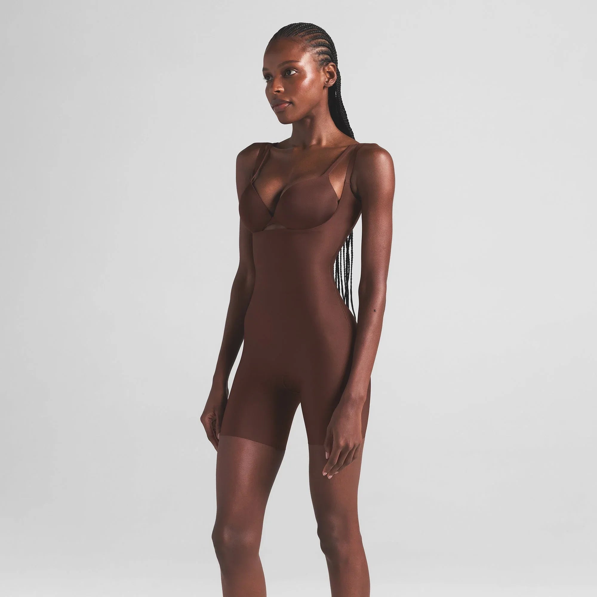 SKIMS BODY CORE SCULPT OPEN BUST MID THIGH BODYSUIT | COCOA - BODYSUIT - My Suti