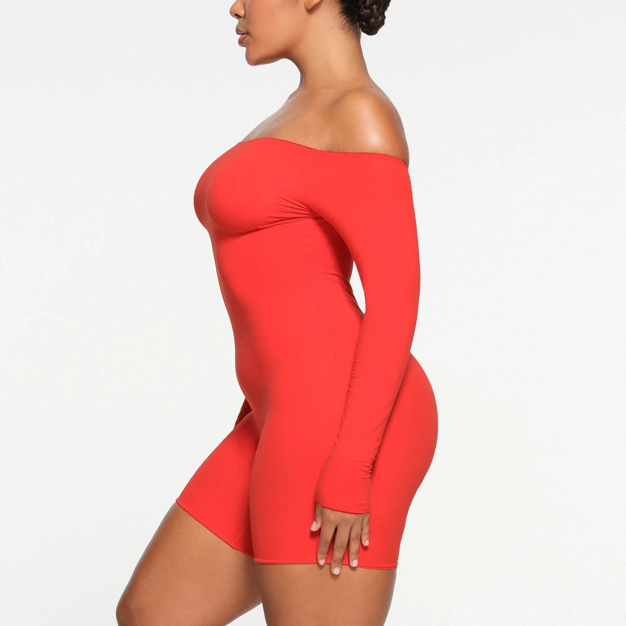 SKIMS FITS EVERYBODY PICOT OFF THE SHOULDER ONESIE | RUBY - ONESIE - My Suti
