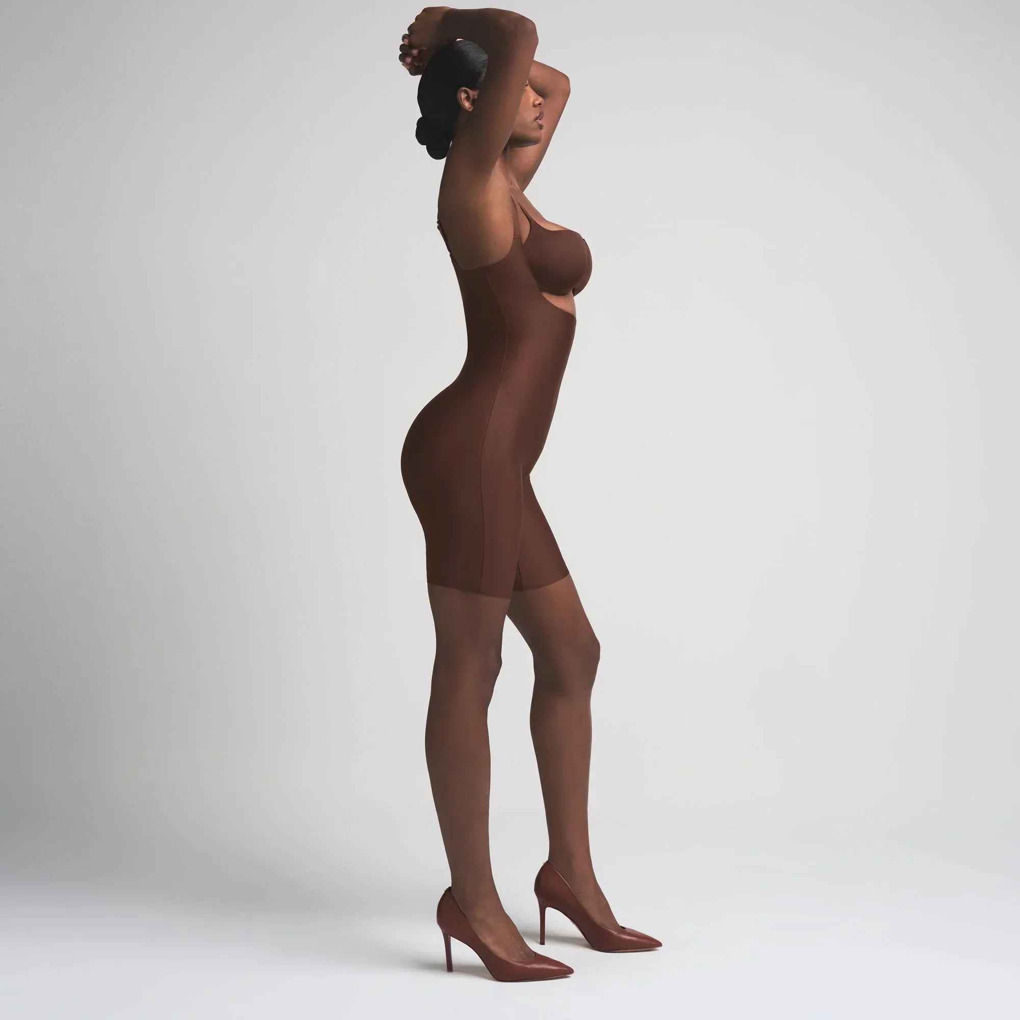 SKIMS BODY BUTT ENHANCING OPEN BUST PADDED BODYSUIT | COCOA - BODYSUIT - My Suti