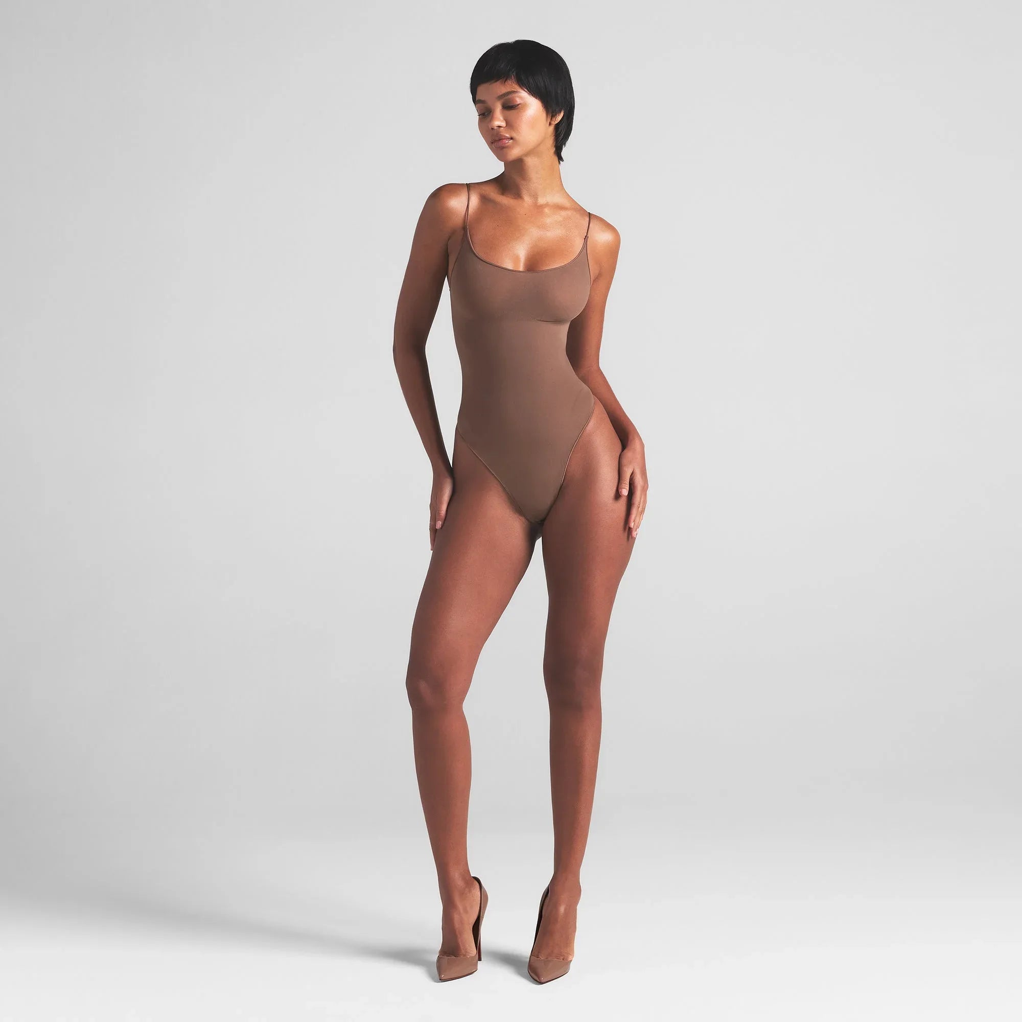 SKIMS SHEER SEAMLESS THONG BODYSUIT | JASPER - BODYSUIT - My Suti