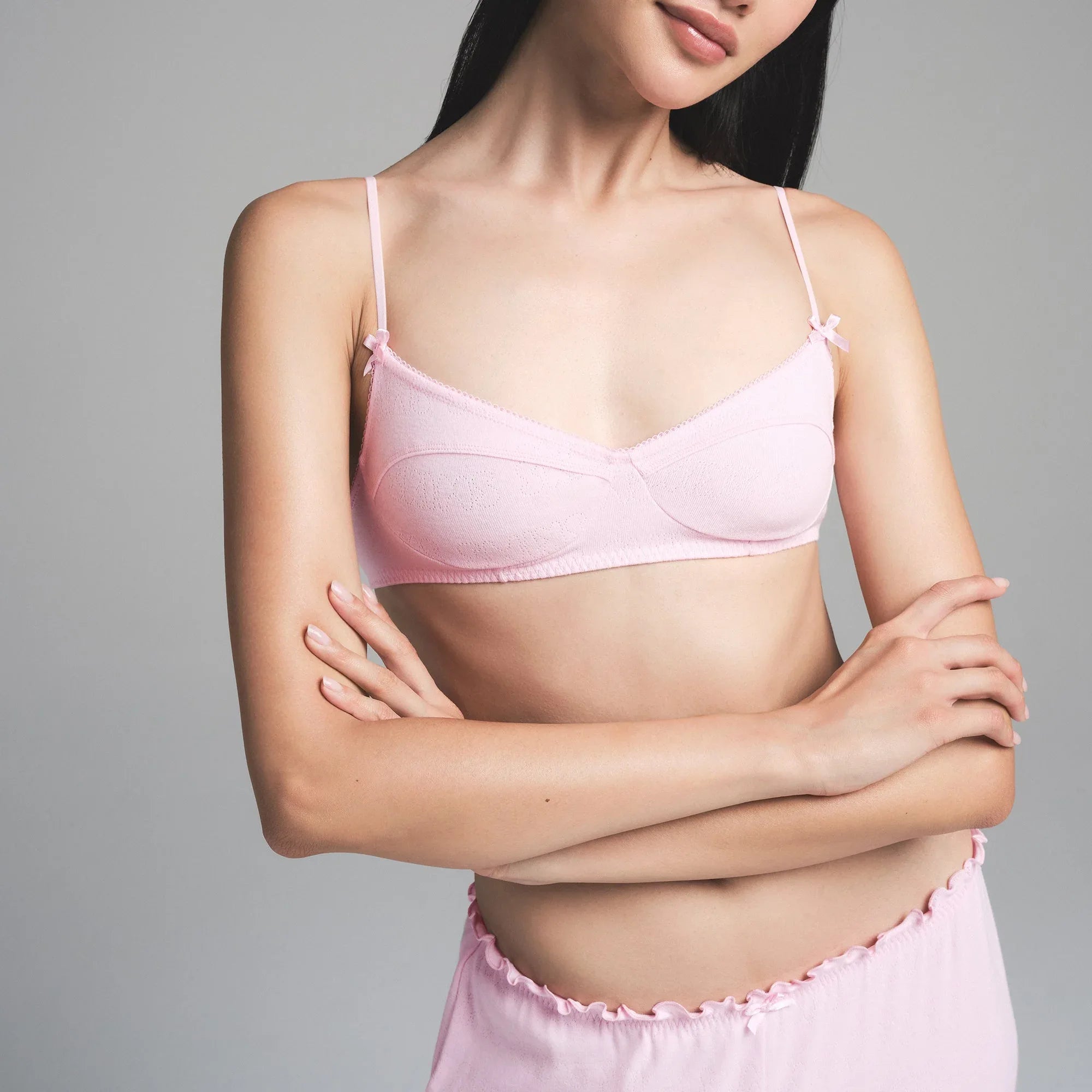 SKIMS LOGO POINTELLE BRALETTE | CHERRY BLOSSOM - SÜTYEN - My Suti