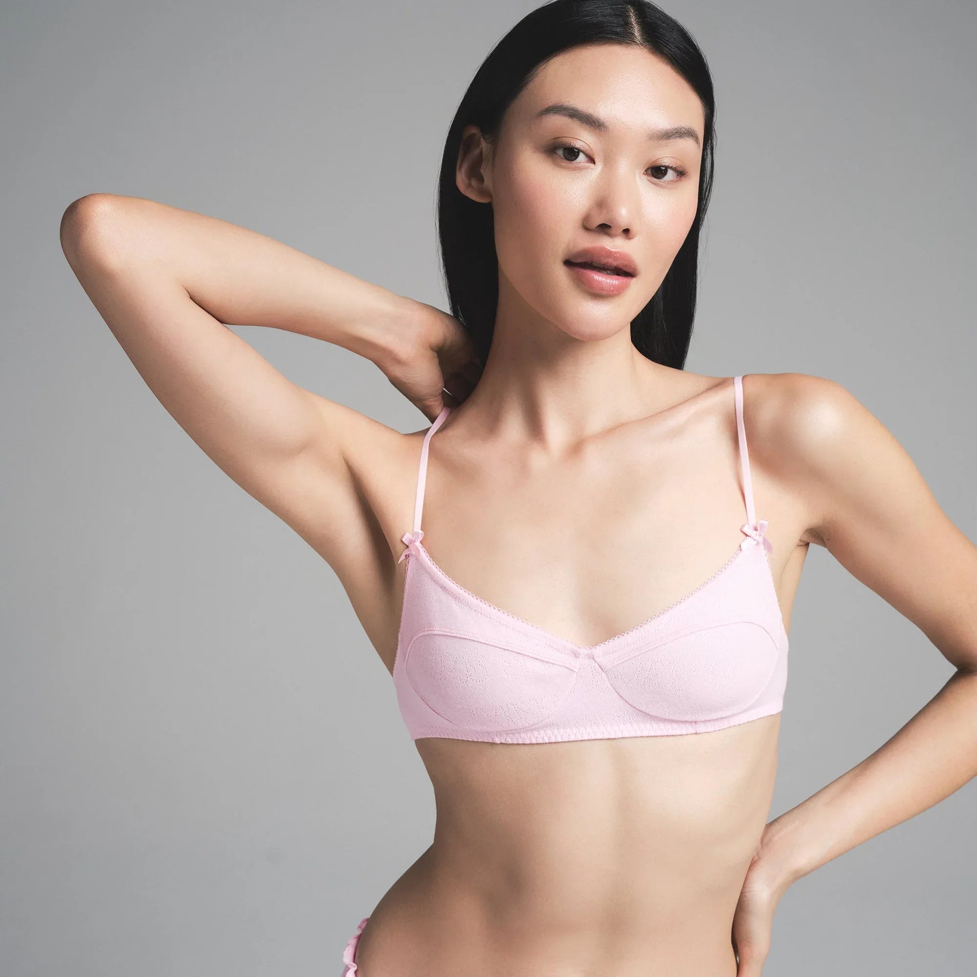 SKIMS LOGO POINTELLE BRALETTE | CHERRY BLOSSOM - SÜTYEN - My Suti