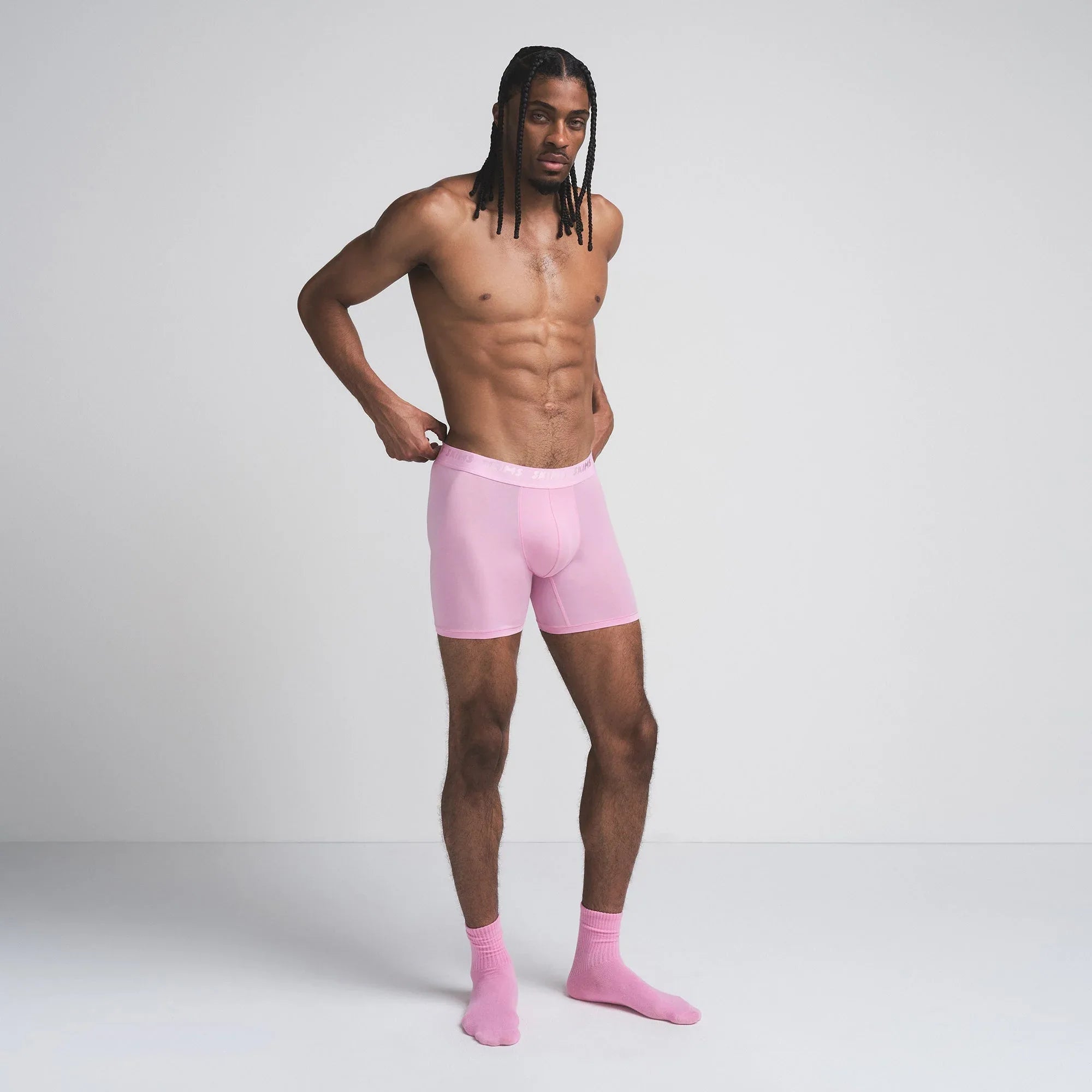 SKIMS STRETCH MENS 5" BOXER BRIEF 3-PACK | BUBBLE GUM MIRROR MULTI - KUTU KALIP ŞORT - My Suti