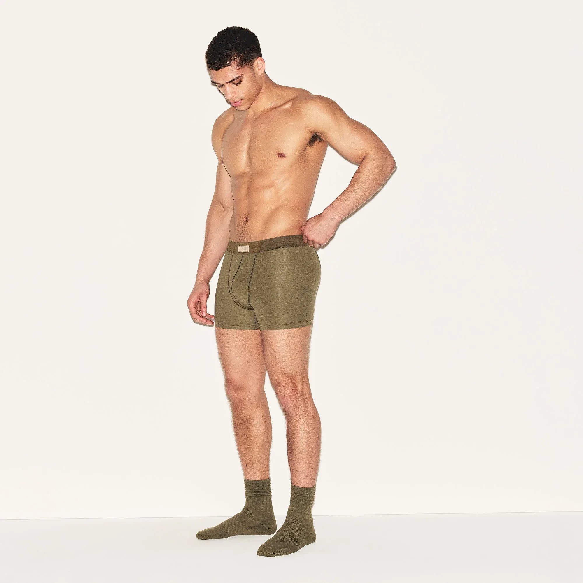 SKIMS COTTON MENS 3" BOXER BRIEF 3-PACK | ARMY MULTI - KUTU KALIP ŞORT - My Suti