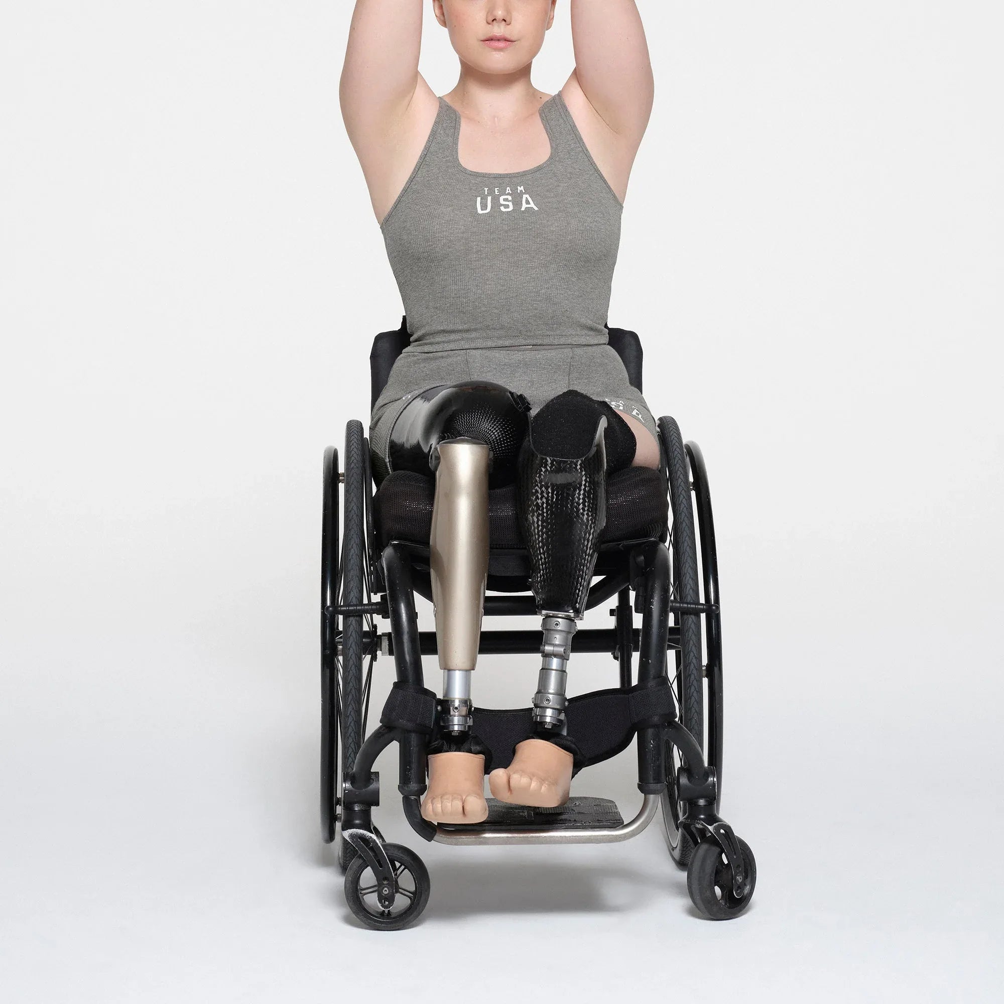 SKIMS FOR TEAM USA COTTON RIB PARALYMPIC BOXER | HEATHER GREY - KUTU ŞORT - My Suti