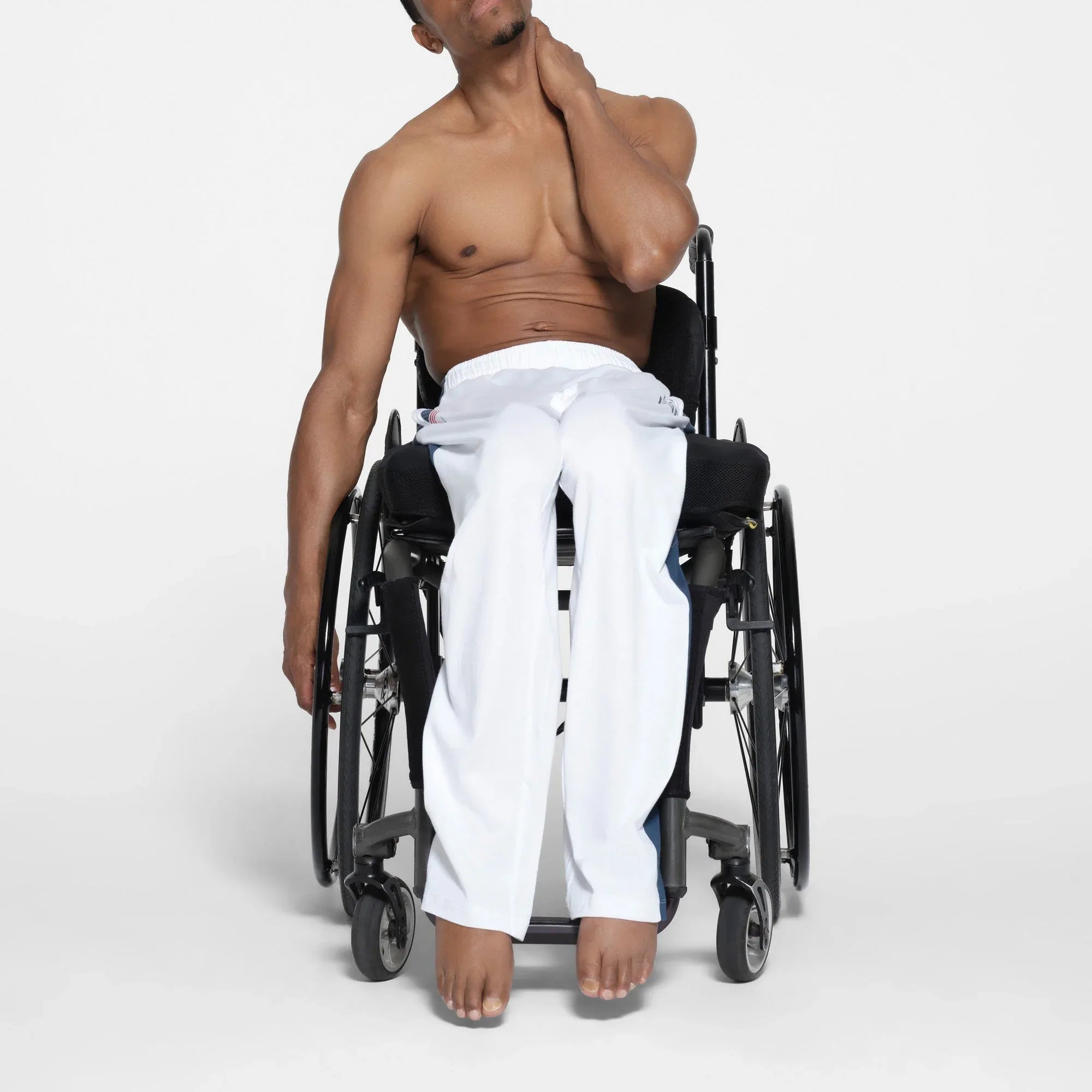 SKIMS FOR TEAM USA JERSEY SLEEP MENS PARALYMPIC PANT | WHITE - PANTOLON - My Suti