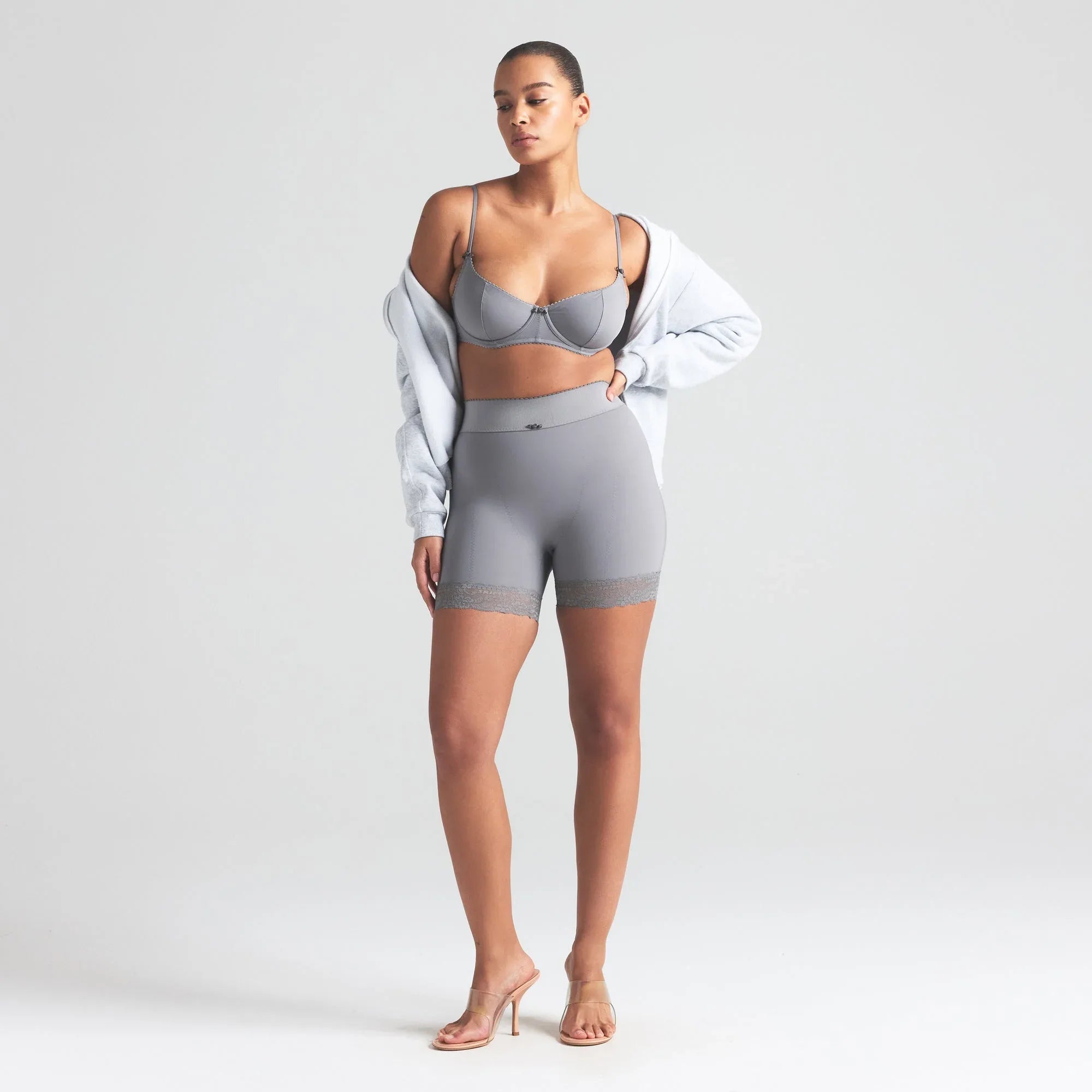 SKIMS VINTAGE SHAPEWEAR MID THIGH SHORT | SHADOW - ŞORT - My Suti