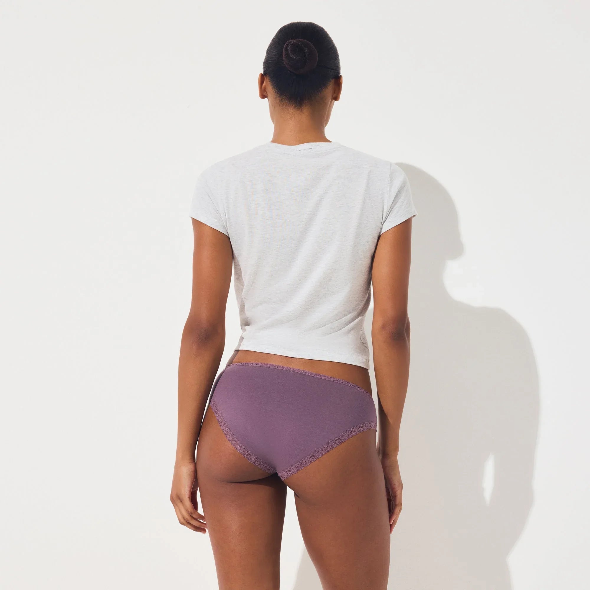 SKIMS LIGHTWEIGHT COTTON LACE BRIEF | FIG TONAL - KÜLOT - My Suti